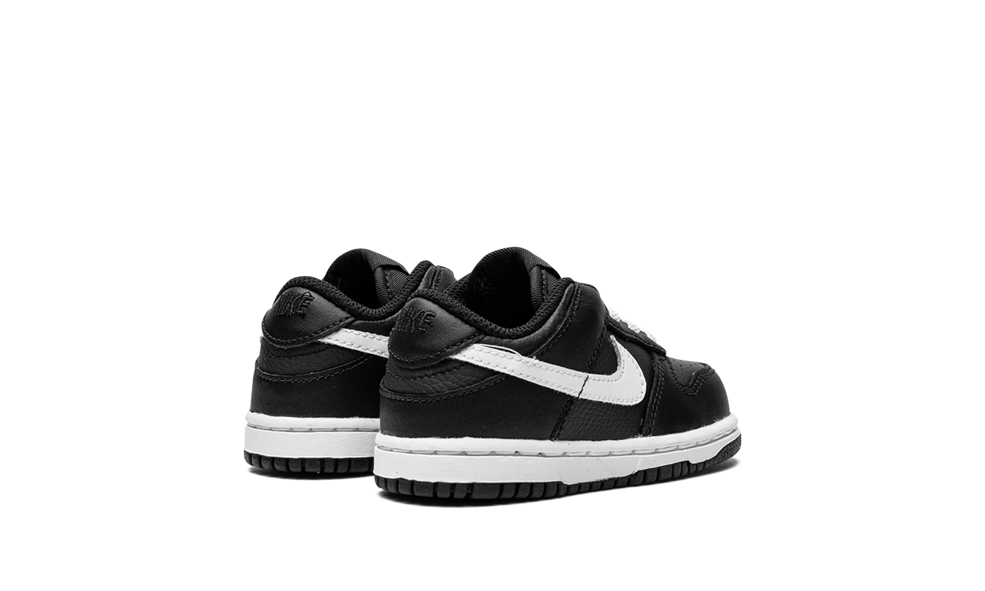 nike dunk low black white 2022 td+DH9761-002+diagnol right behind view