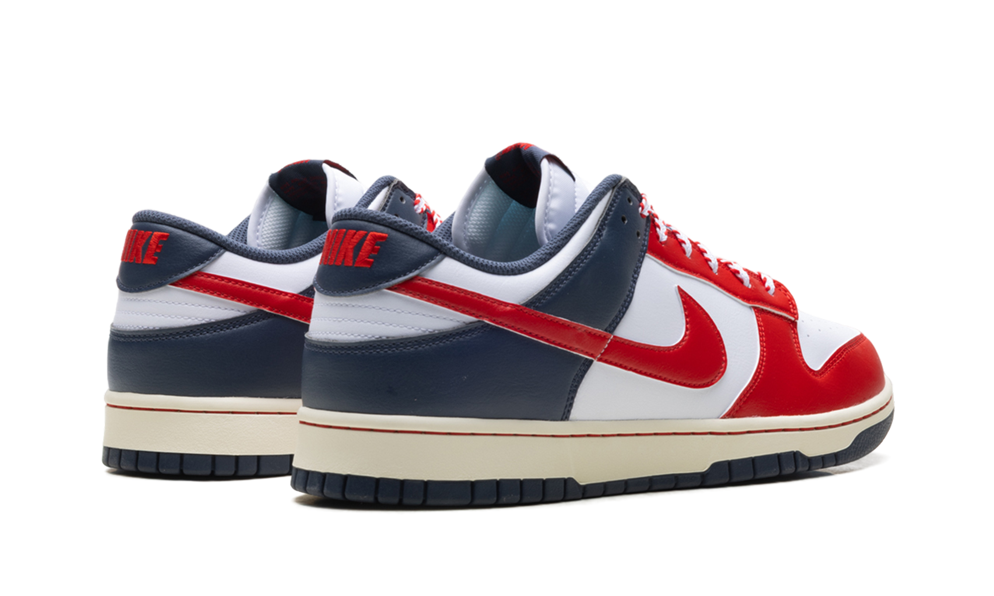 nike dunk low boston red sox+IM2222-100+diagnol right behind view