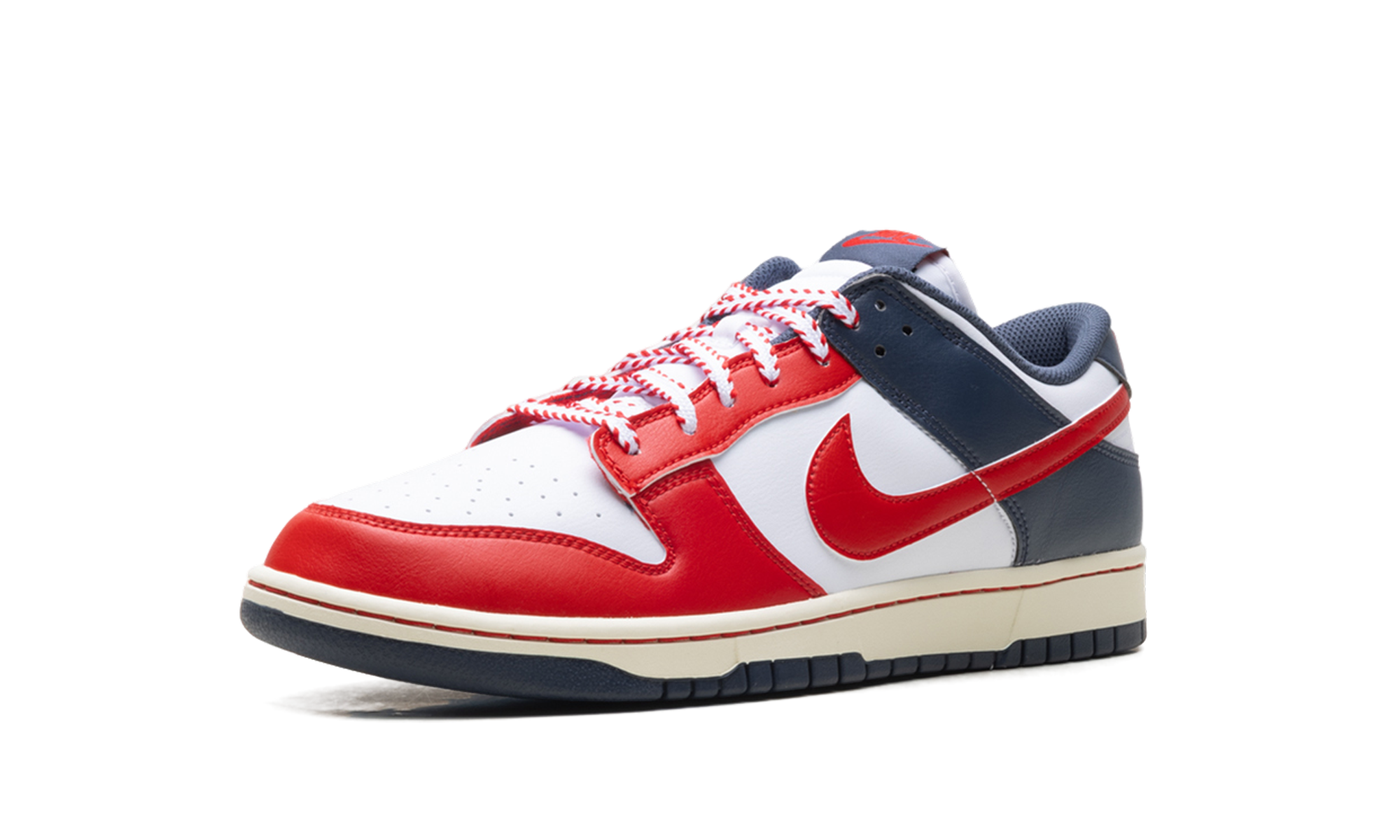 nike dunk low boston red sox+IM2222-100+left diagnol single view