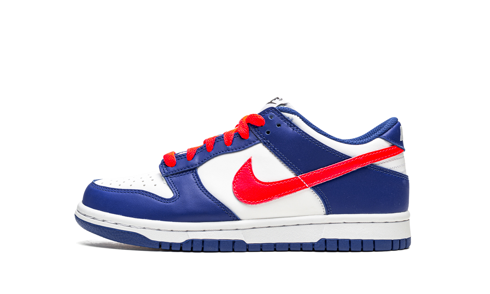 nike dunk low bright crimson game royal gs+CW1590-104+diagnol right view 1