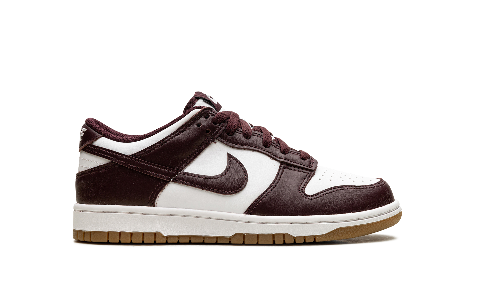 nike dunk low burgundy crush gum gs+HJ9282-100+right view