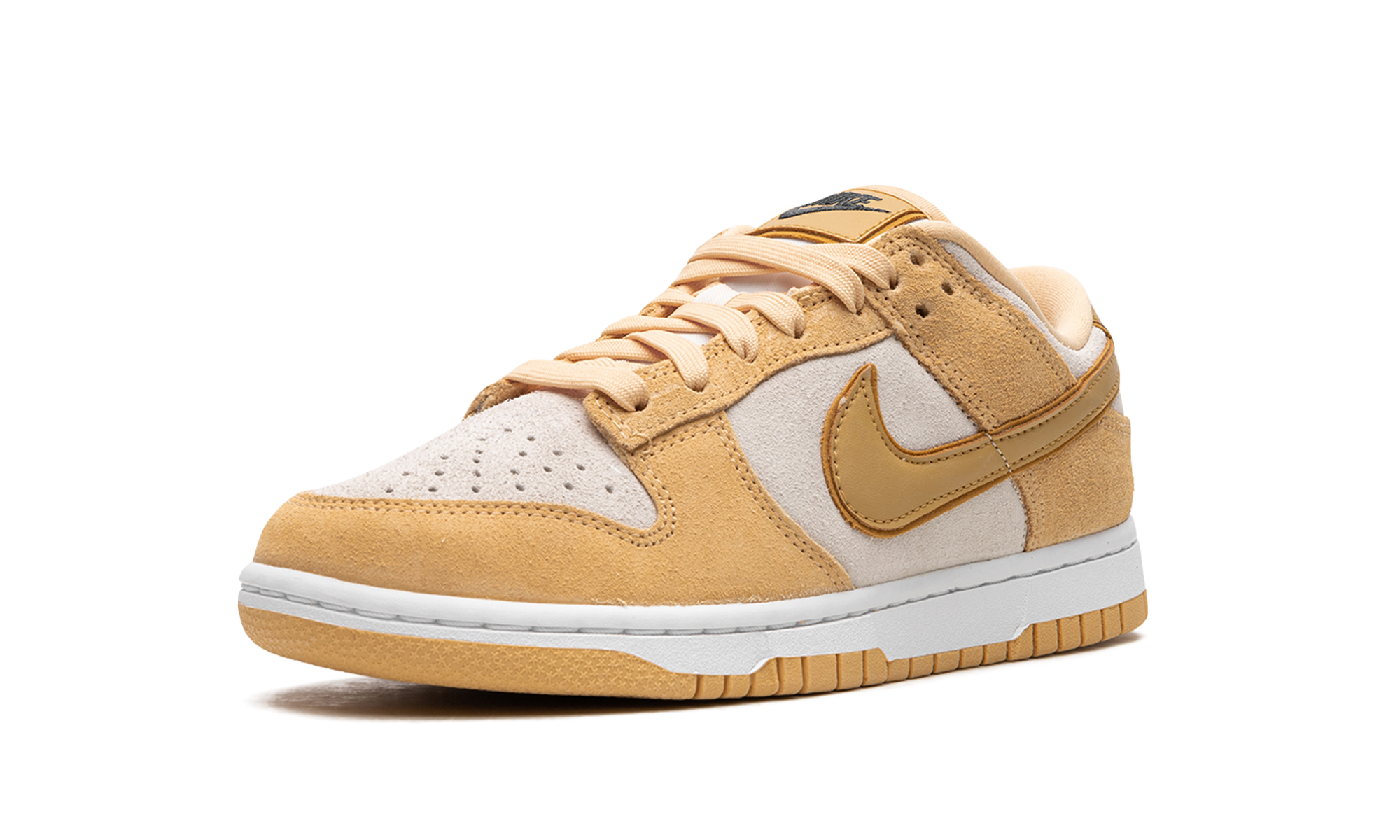 nike dunk low celestial gold suede women s+DV7411-200+left diagnol single view