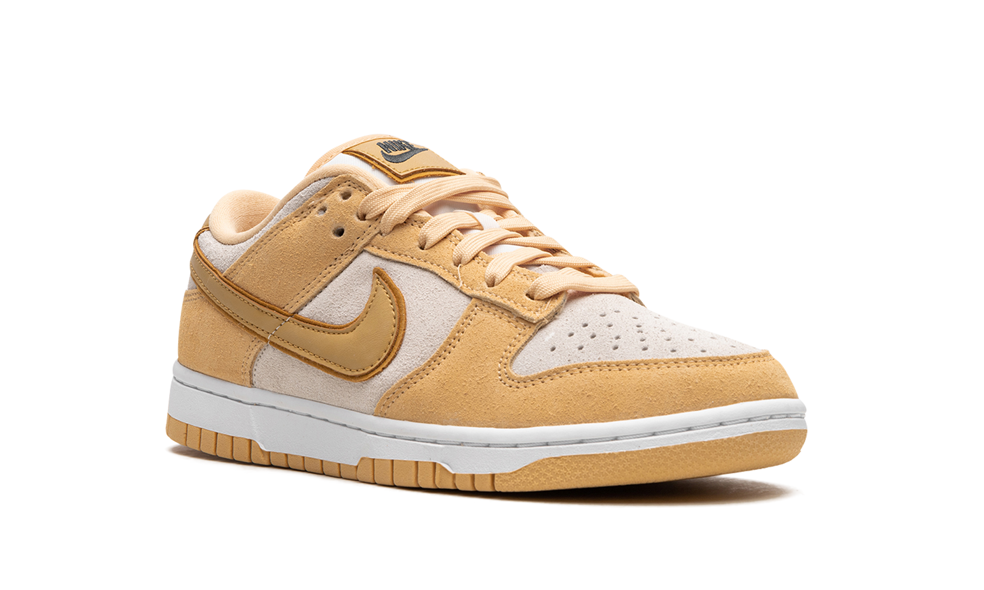 nike dunk low celestial gold suede women s+DV7411-200+diagnol right view