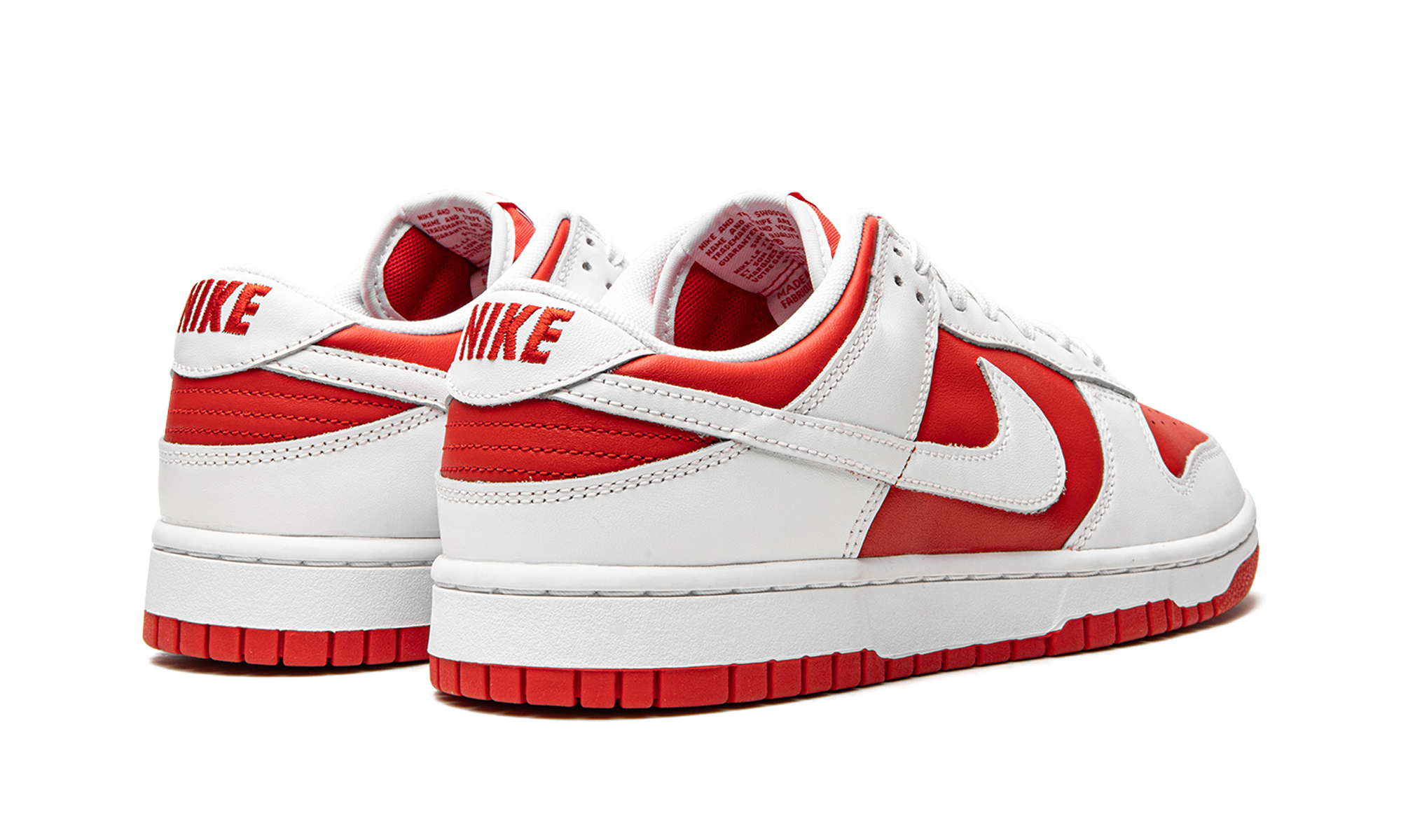 nike dunk low championship red+DD1391-600+diagnol right behind view