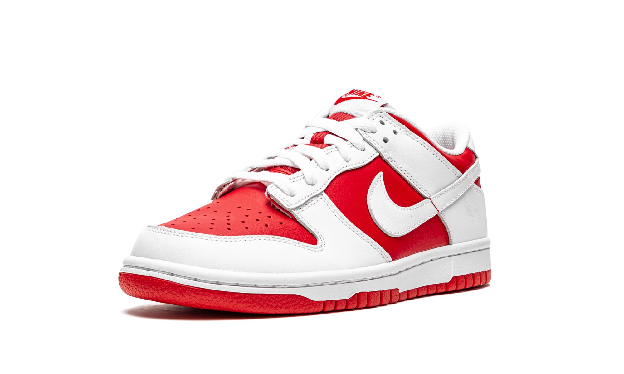 nike dunk low championship red gs+CW1590-600+left diagnol single view