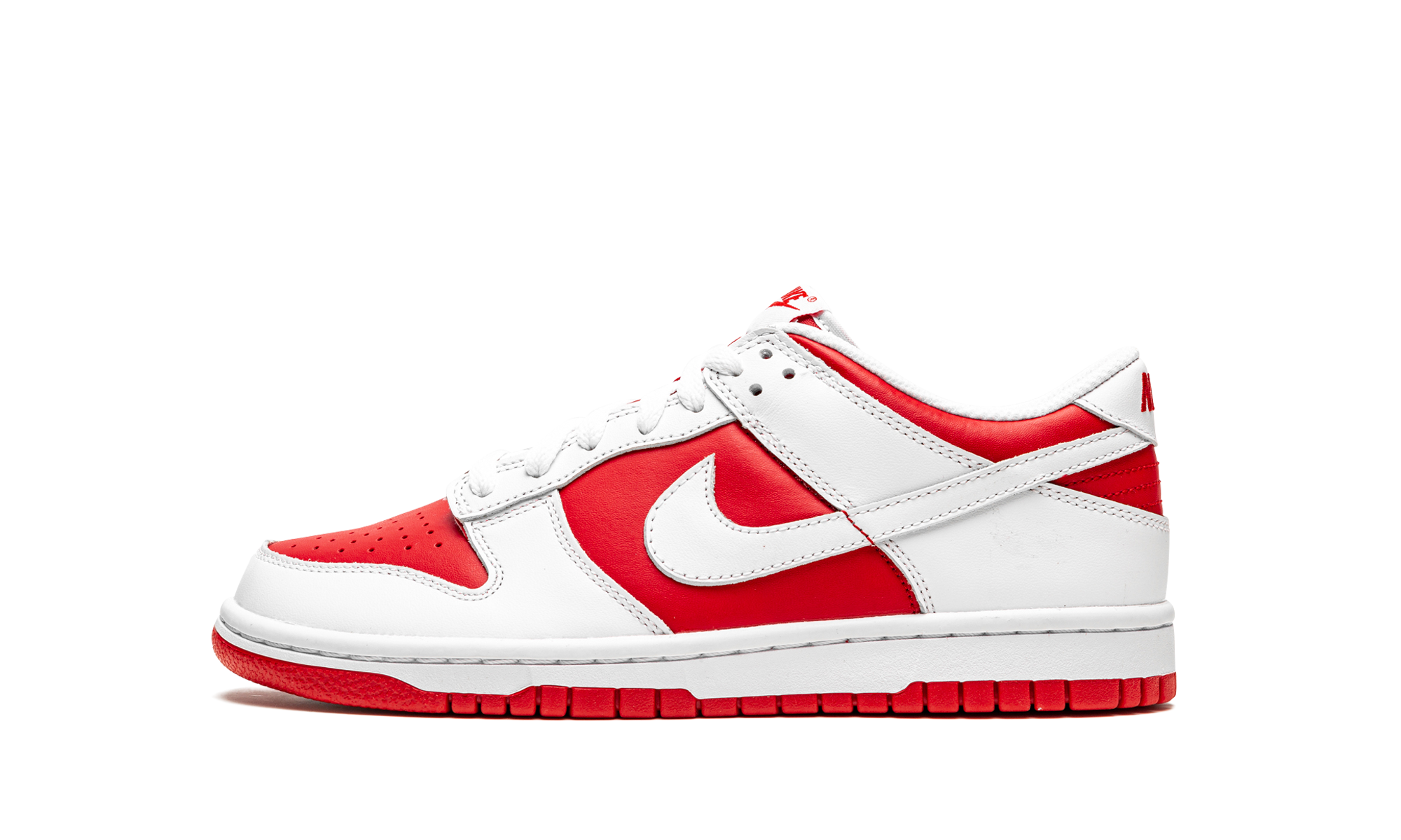 nike dunk low championship red gs+CW1590-600+diagnol right view 1
