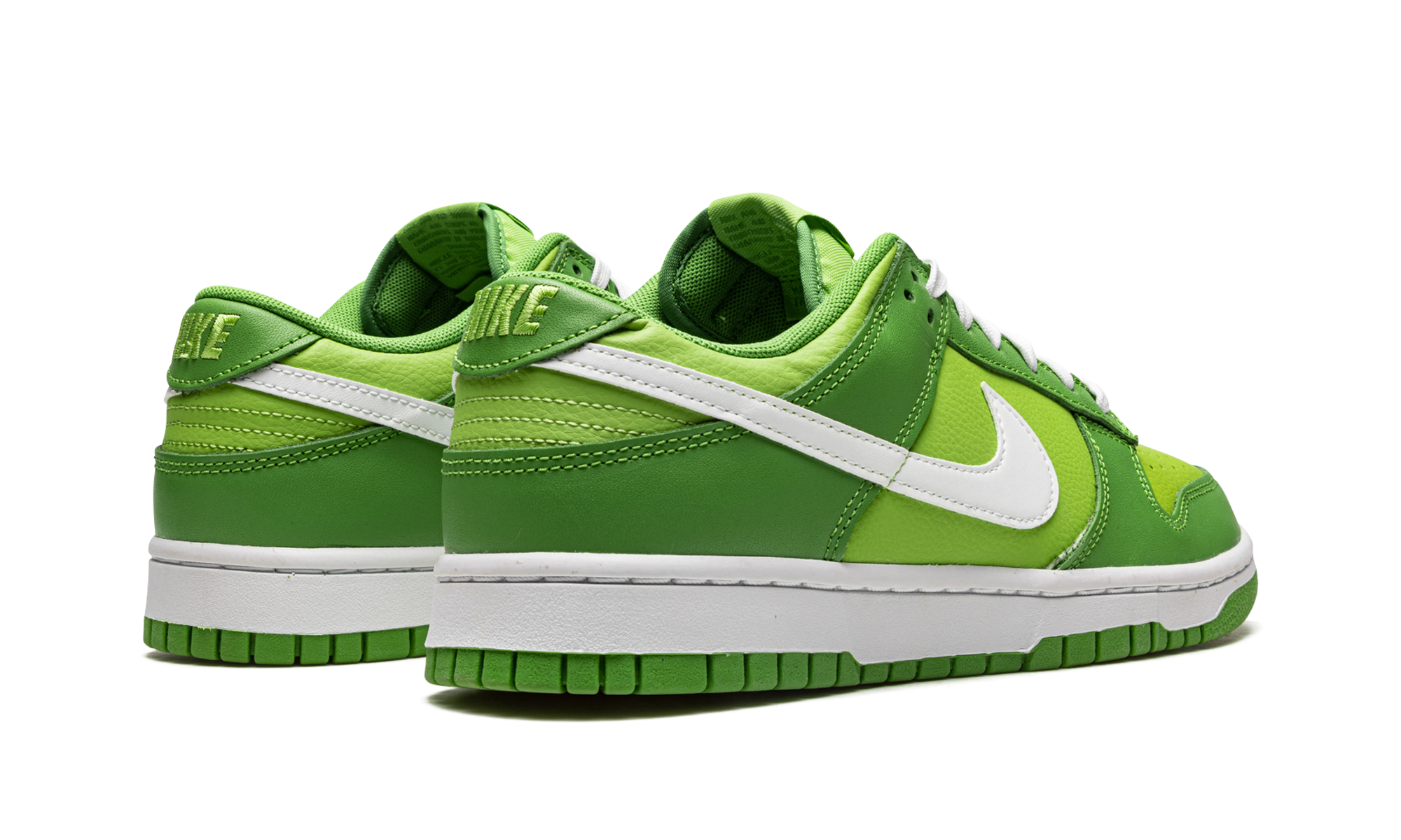 nike dunk low chlorophyll+DJ6188-300+diagnol right behind view