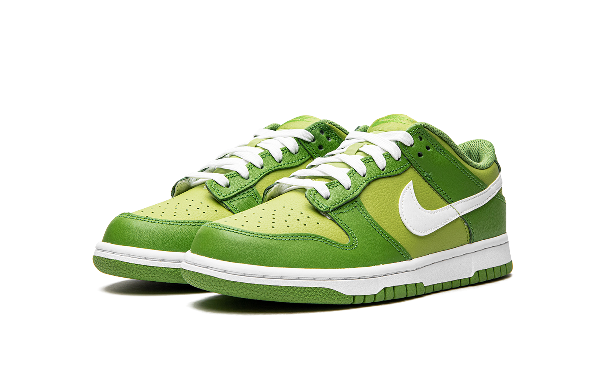 nike dunk low chlorophyll gs+DH9765-301+diagnol left view