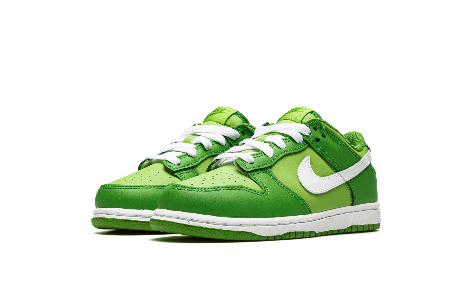 nike dunk low chlorophyll ps+DH9756-301+diagnol left view