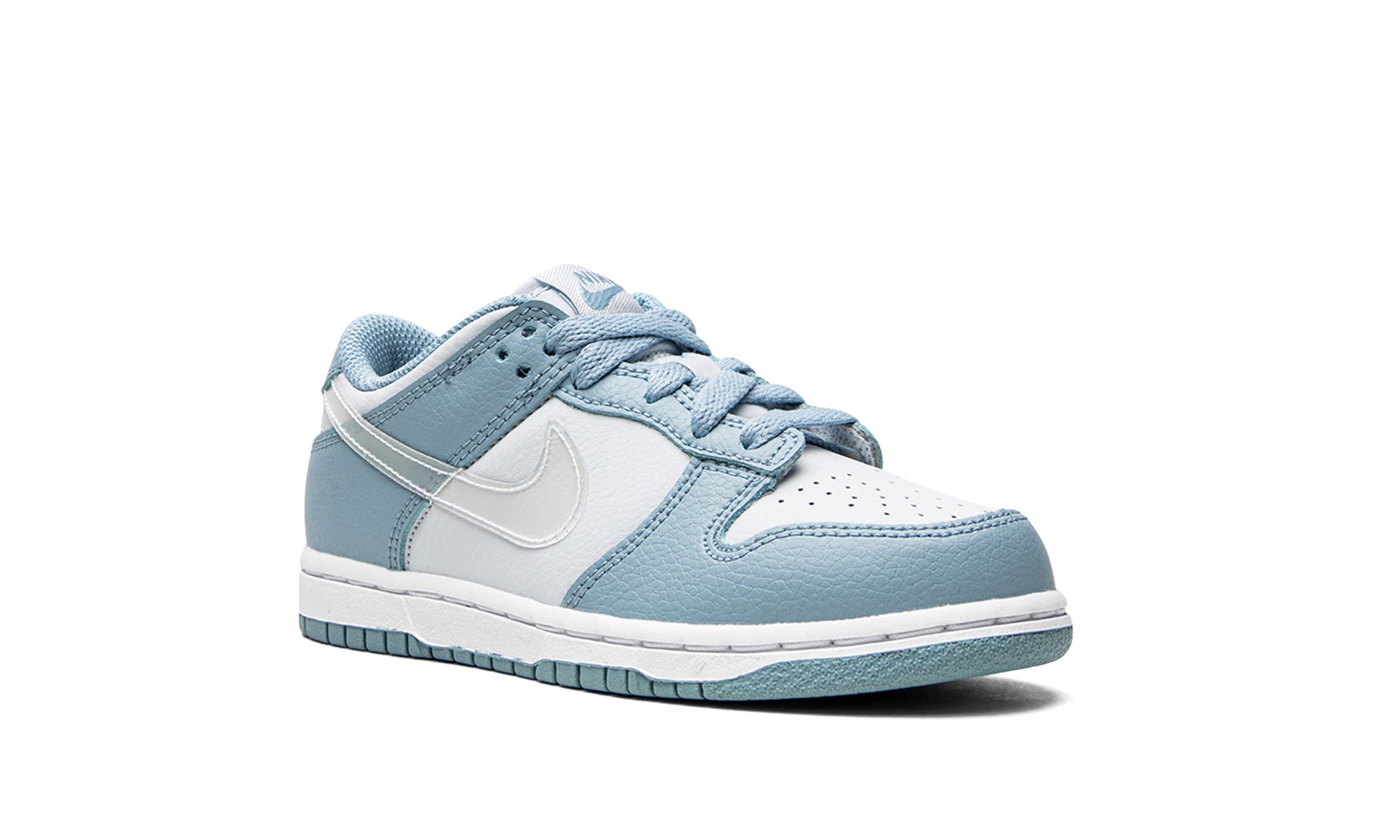 nike dunk low clear aqua ps+DH9756-401+diagnol right view