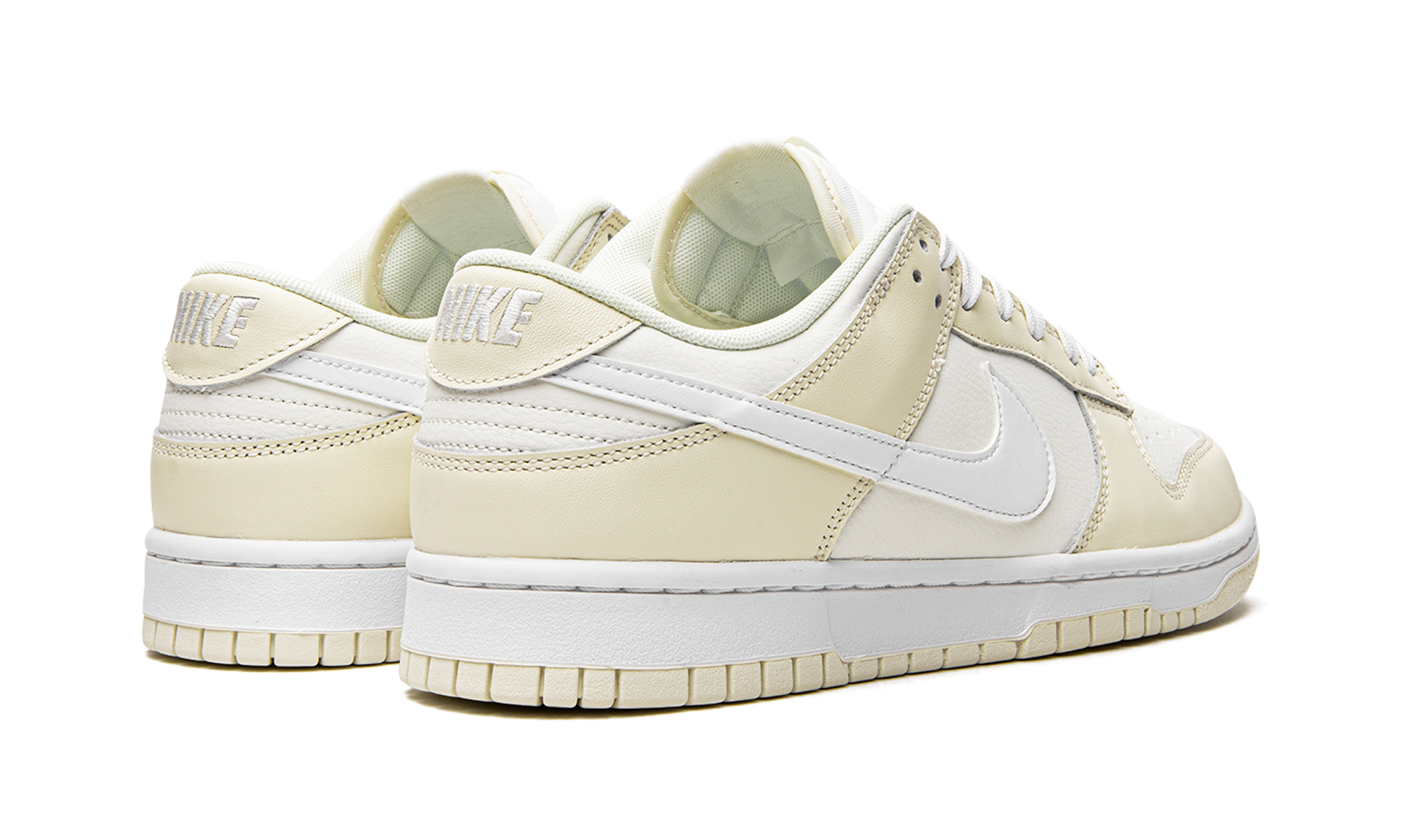 nike dunk low coconut milk+DJ6188-100+diagnol right behind view