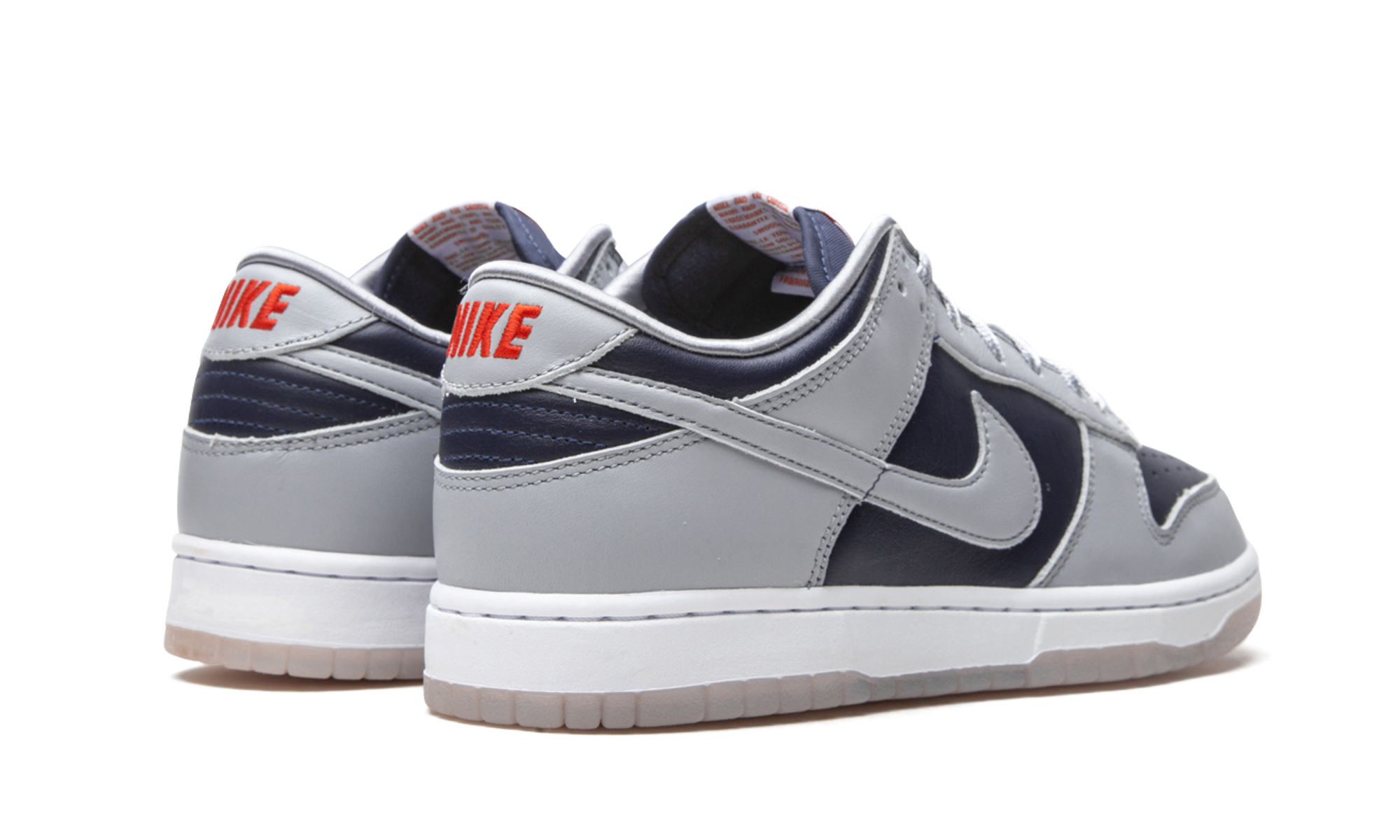 nike dunk low college navy grey women s+DD1768-400+diagnol right behind view