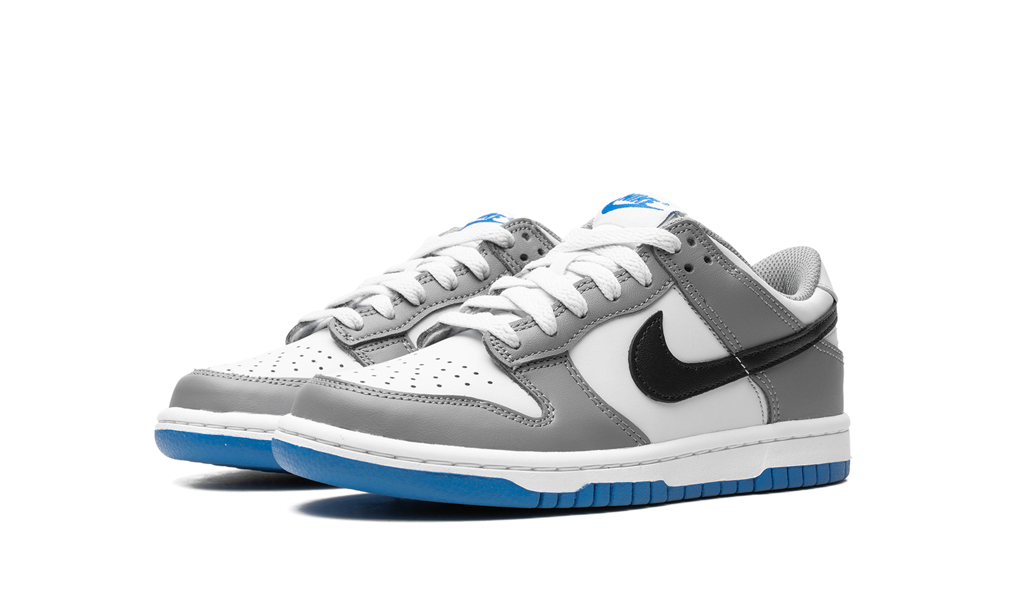 nike dunk low cool grey light photo blue gs+FB9109-001+diagnol left view