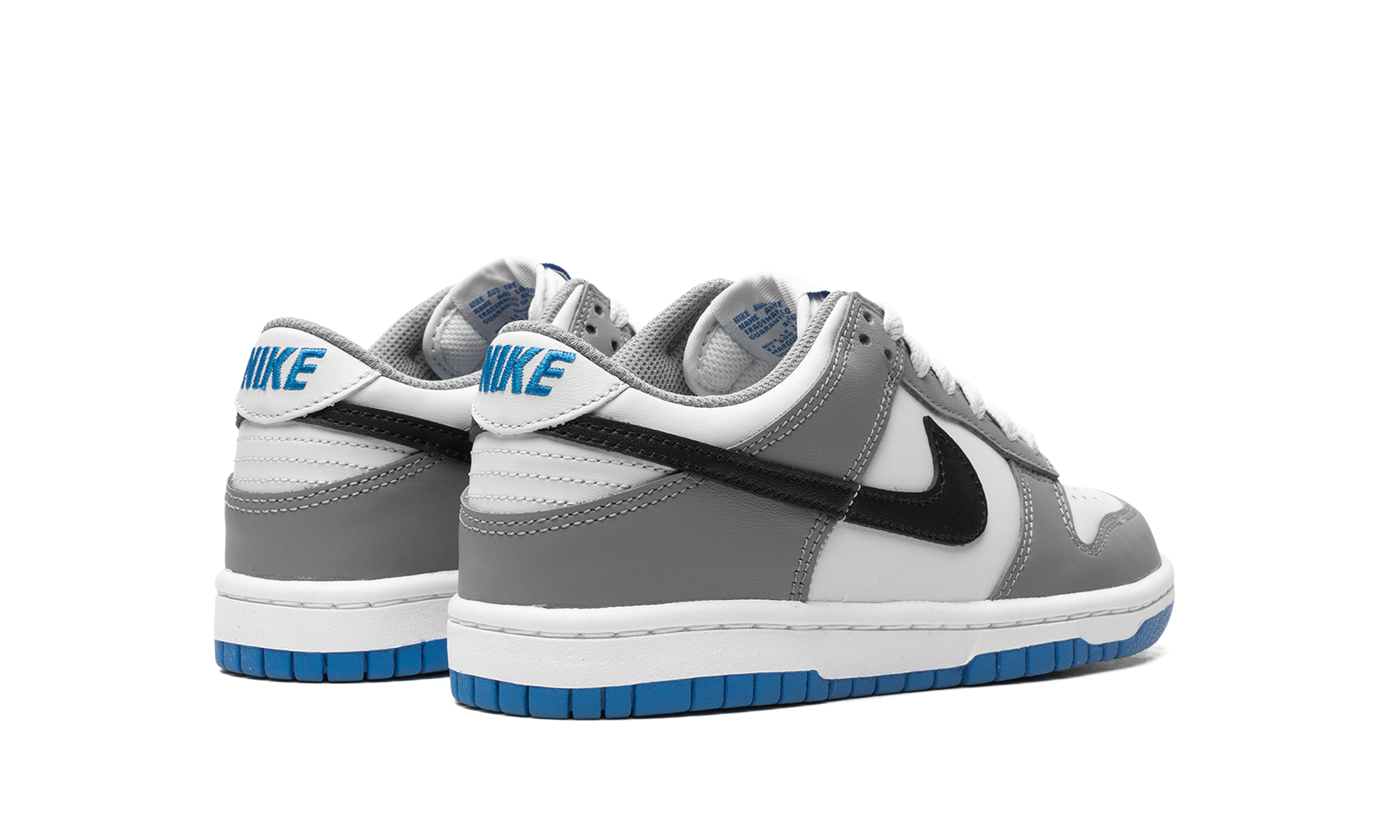 nike dunk low cool grey light photo blue gs+FB9109-001+diagnol right behind view