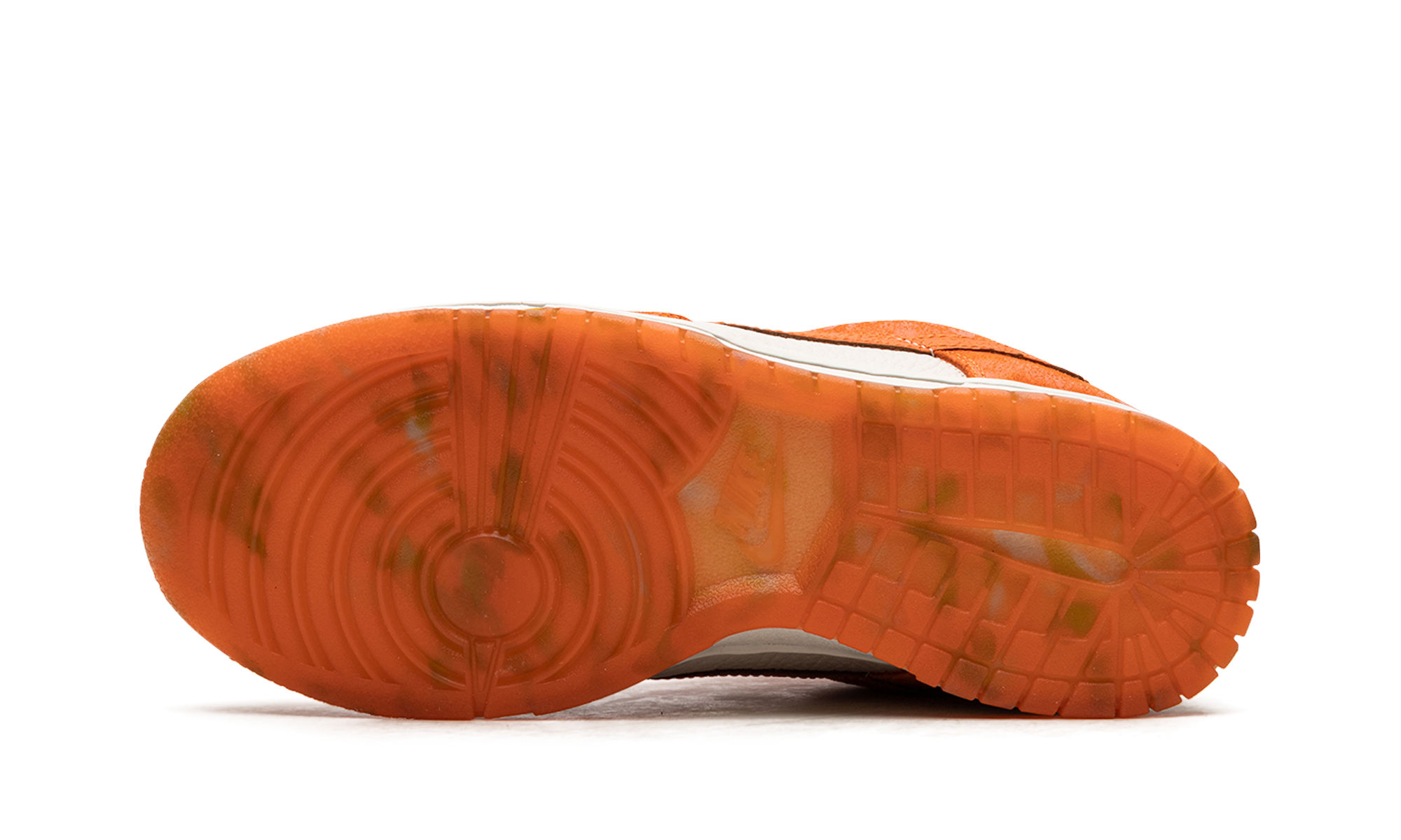 nike dunk low cracked orange women s+FN7773-001+bottom view