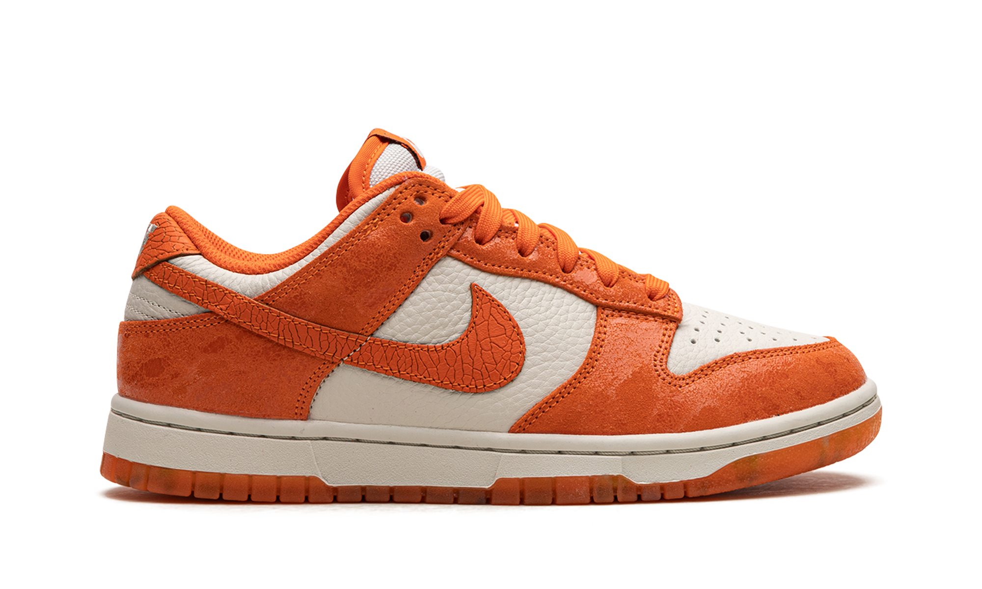 nike dunk low cracked orange women s+FN7773-001+right view