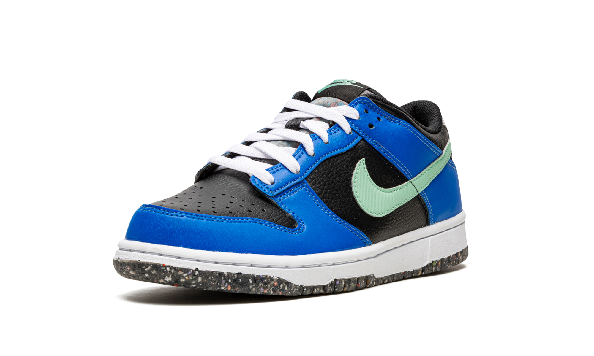 nike dunk low crater blue black gs+DR0165-001+left diagnol single view