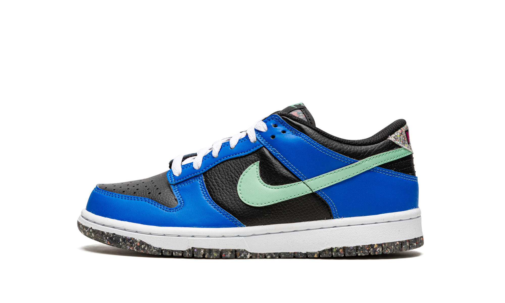 nike dunk low crater blue black gs+DR0165-001+diagnol right view 1