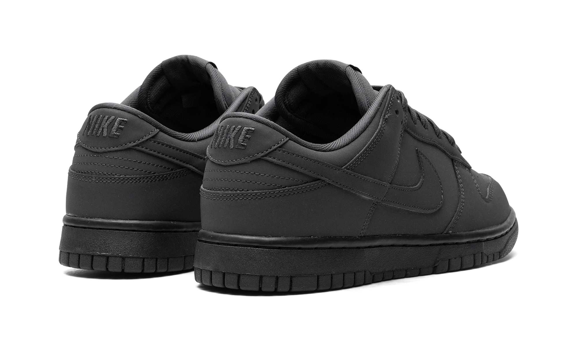 nike dunk low cyber reflective women s+FZ3781-060+diagnol right behind view