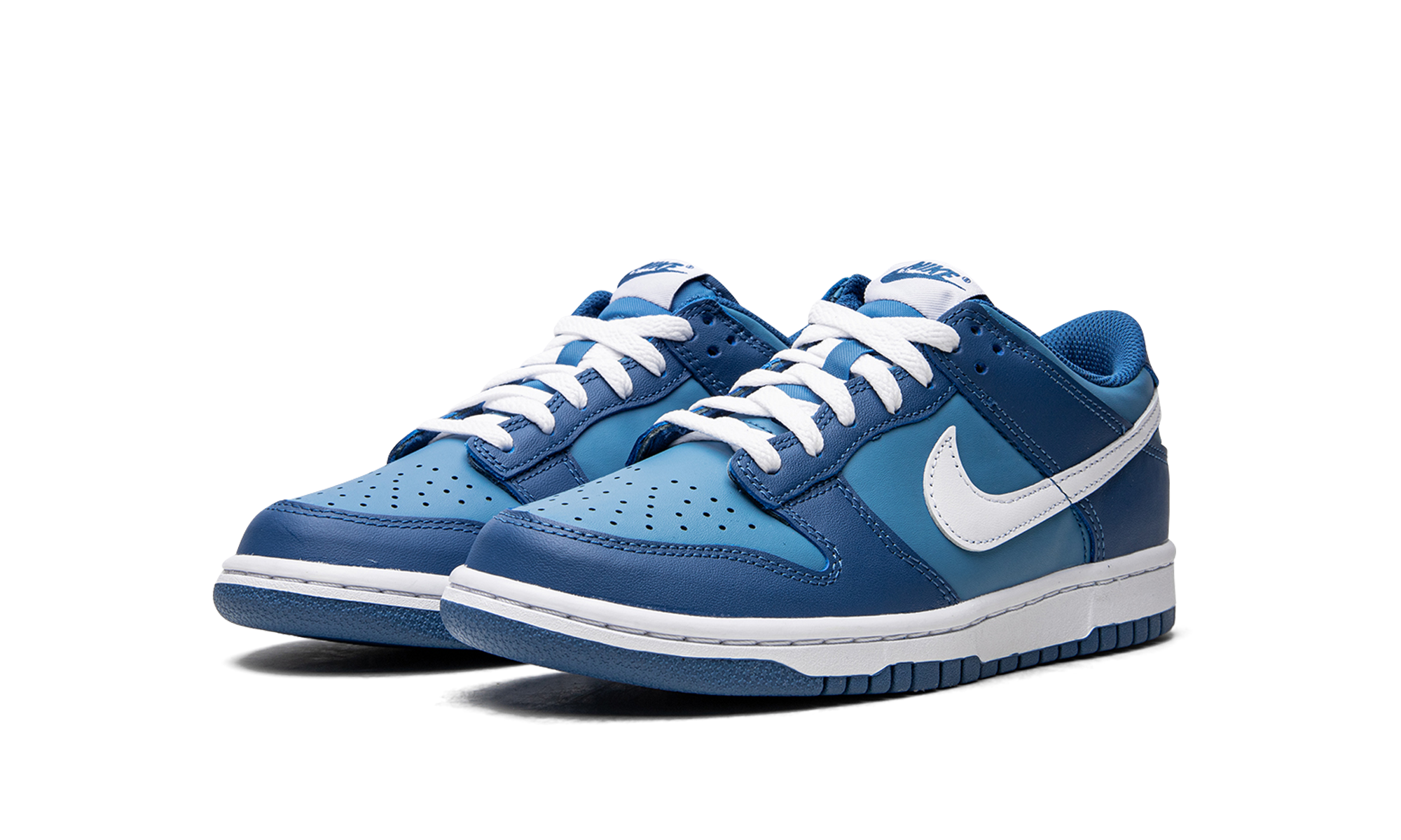 nike dunk low dark marina blue gs+DH9765-400+diagnol left view