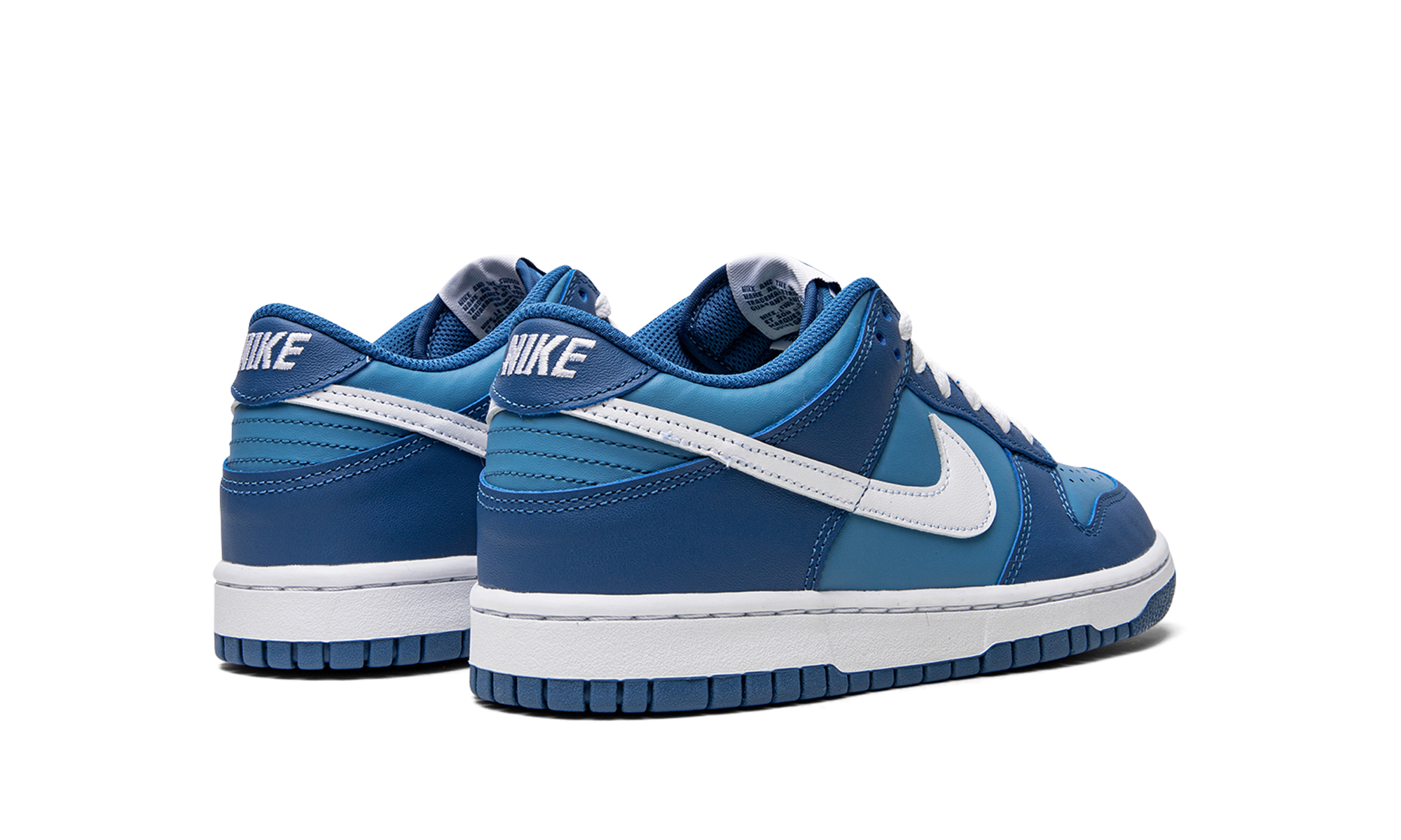 nike dunk low dark marina blue gs+DH9765-400+diagnol right behind view