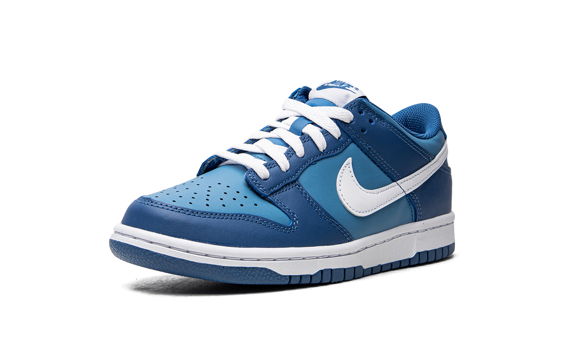 nike dunk low dark marina blue gs+DH9765-400+left diagnol single view