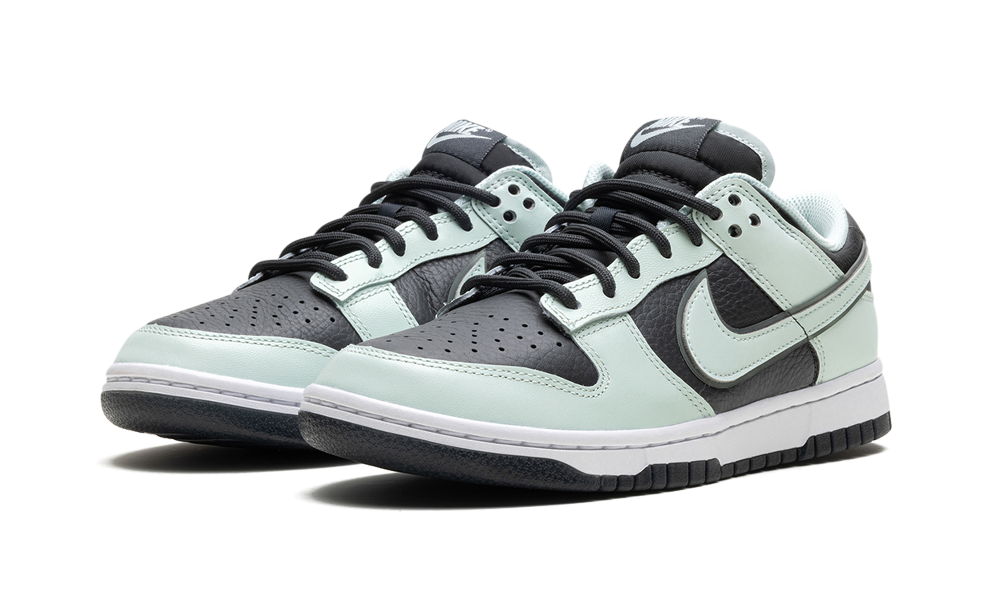 nike dunk low dark smoke grey barely green+FZ1670-001+diagnol left view