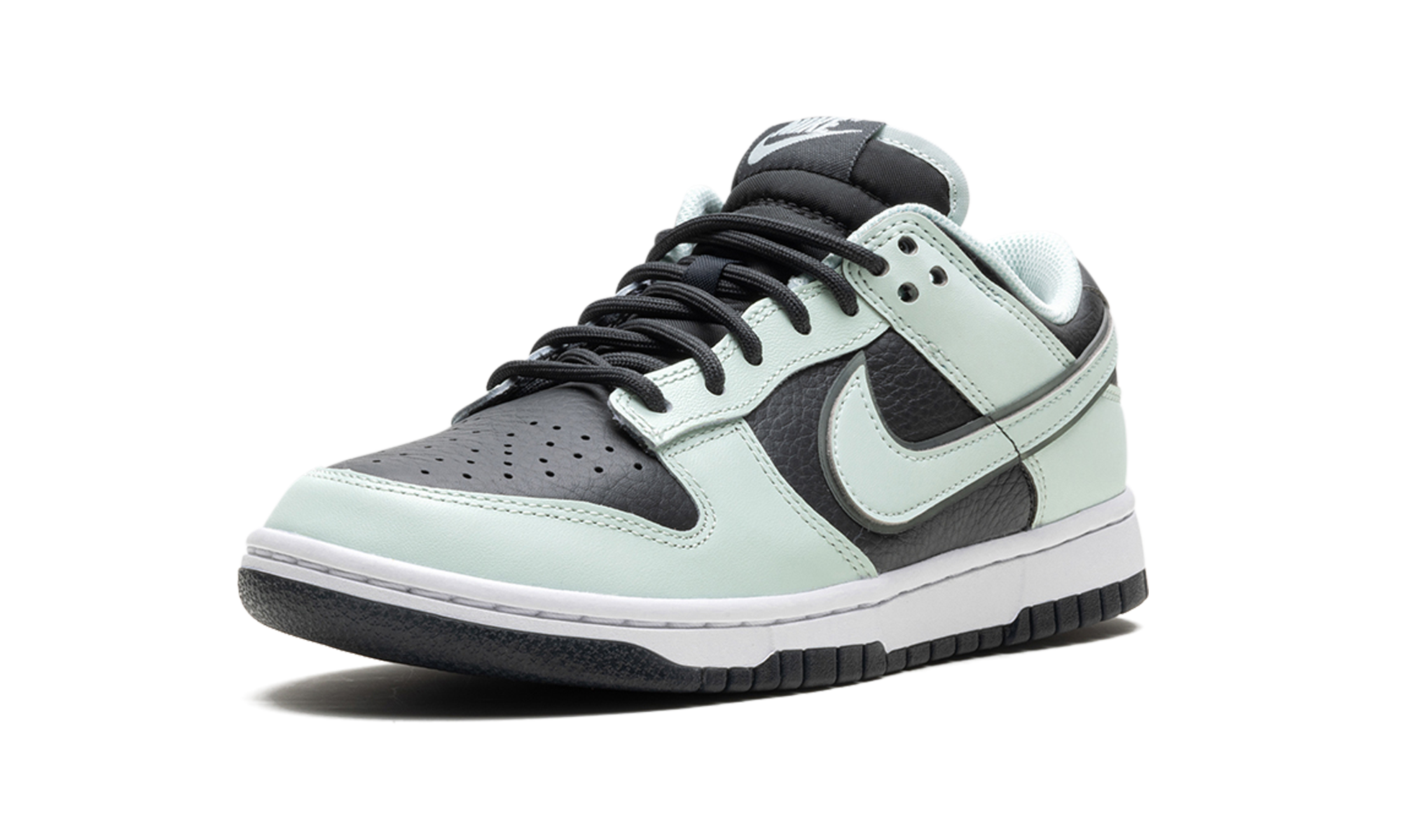 nike dunk low dark smoke grey barely green+FZ1670-001+left diagnol single view