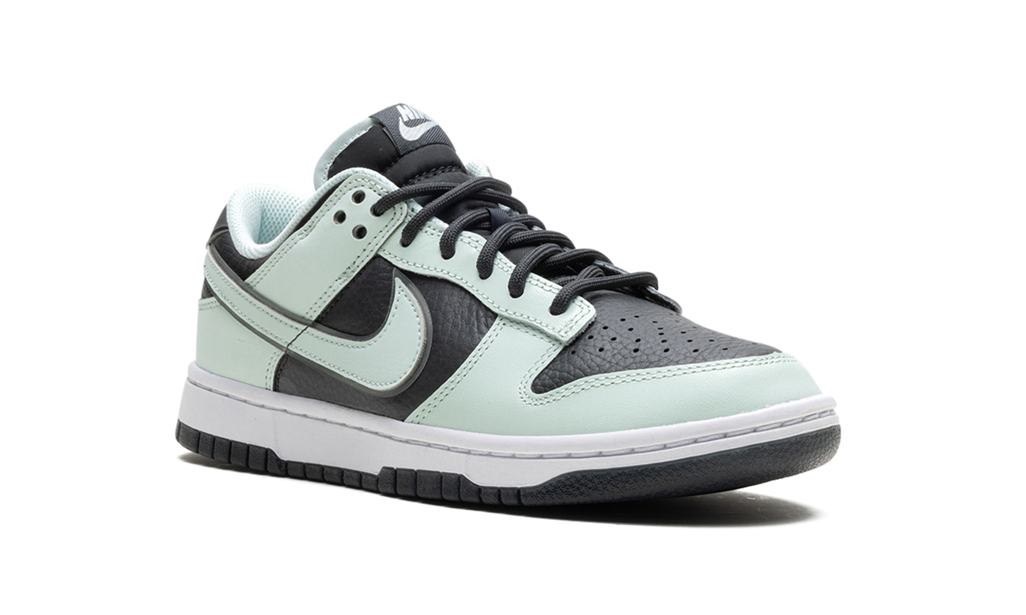 nike dunk low dark smoke grey barely green+FZ1670-001+diagnol right view