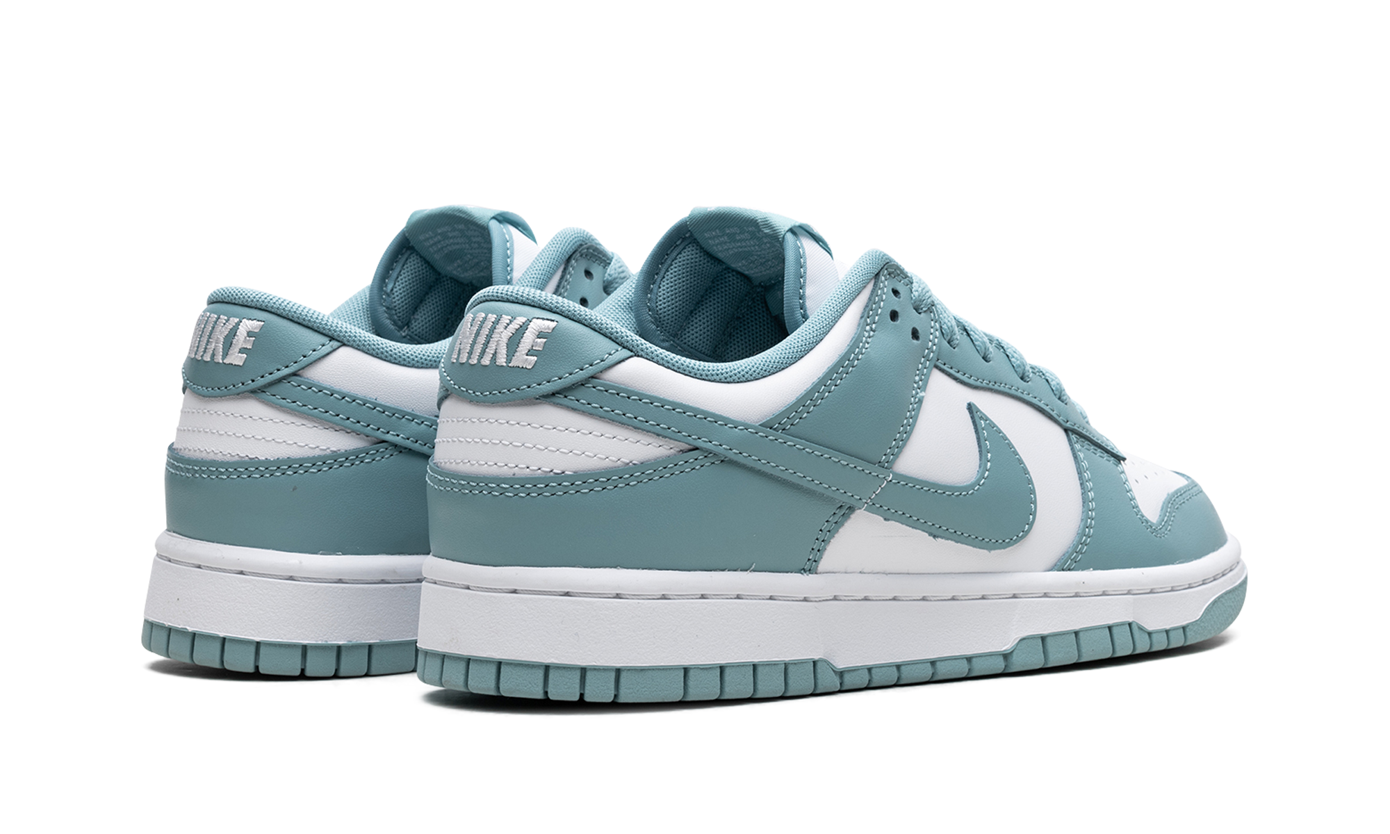nike dunk low denim turquoise+DV0833-106+diagnol right behind view