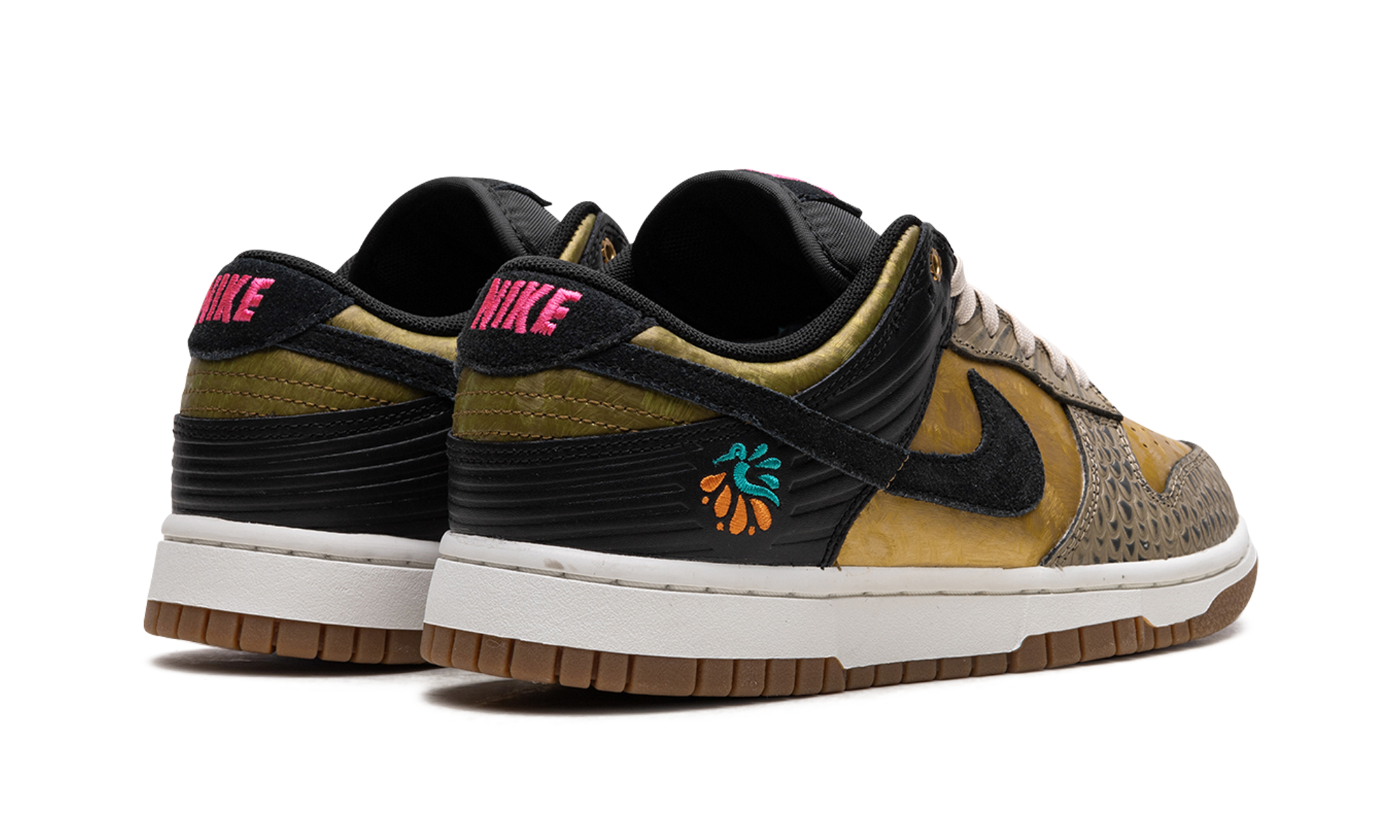 nike dunk low dia de muertos women s+FQ8148-010+diagnol right behind view