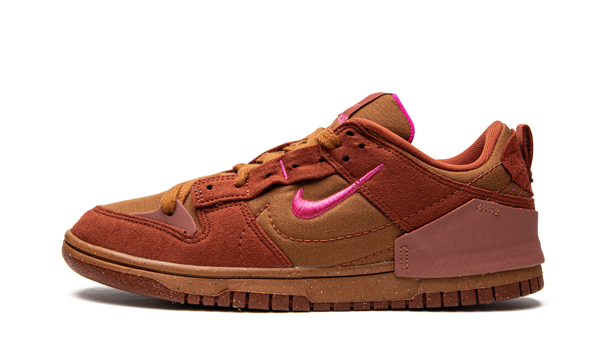 nike dunk low disrupt 2 desert bronze pink prime women s+DH4402-200+diagnol right view 1