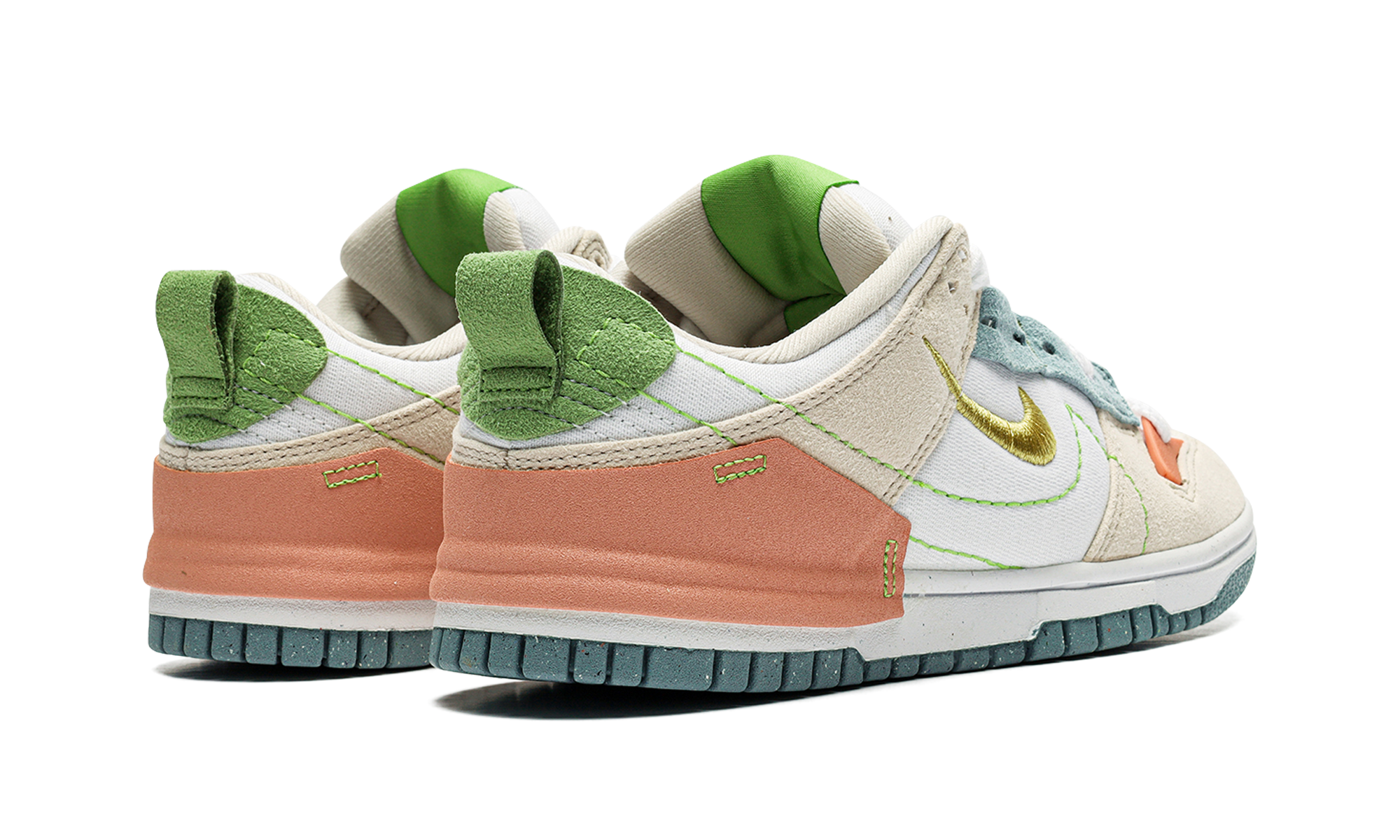 nike dunk low disrupt 2 easter pastel women s+DV3457-100+diagnol right behind view