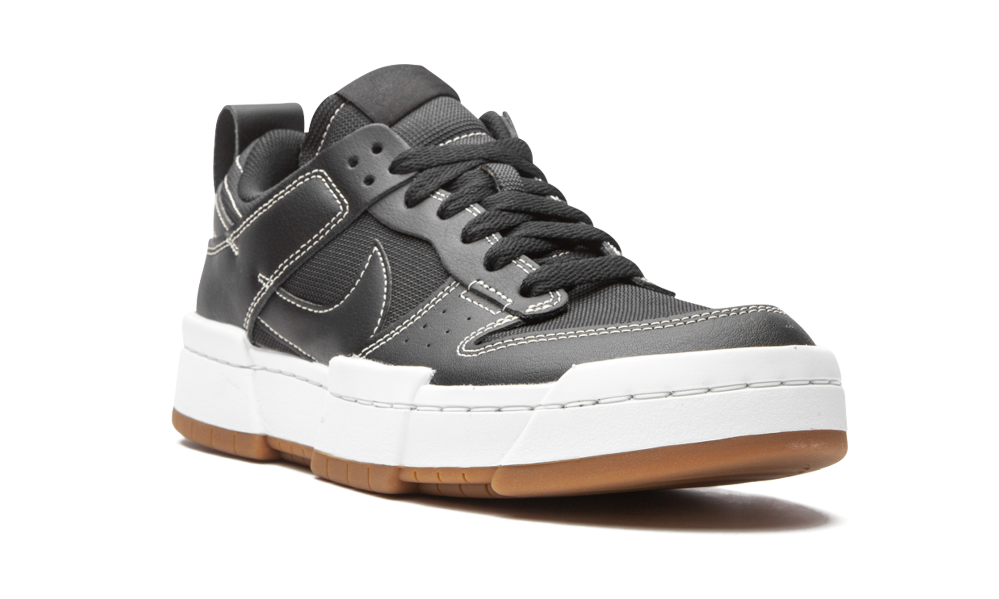 nike dunk low disrupt black gum women s+CK6654-002+diagnol right view