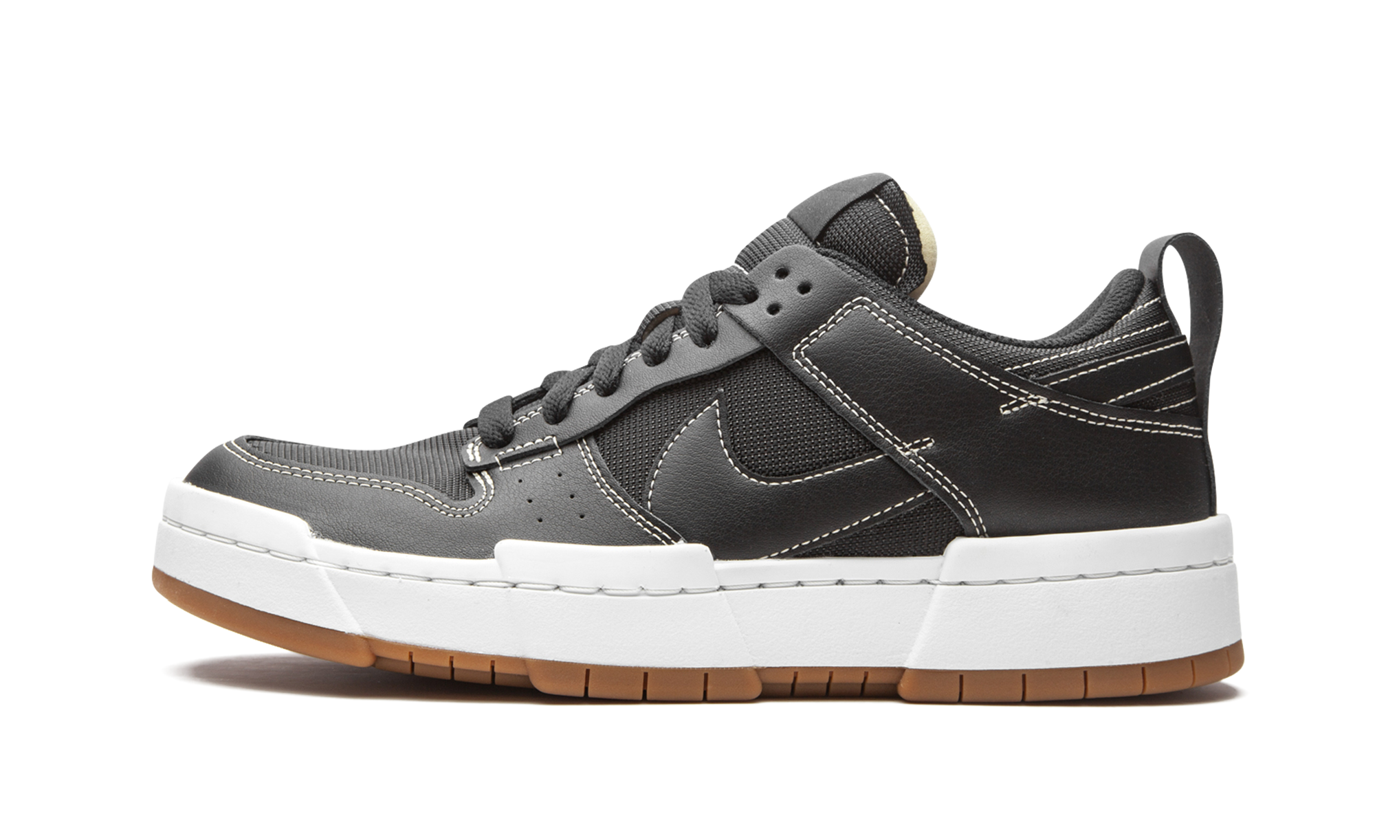 nike dunk low disrupt black gum women s+CK6654-002+diagnol right view 1