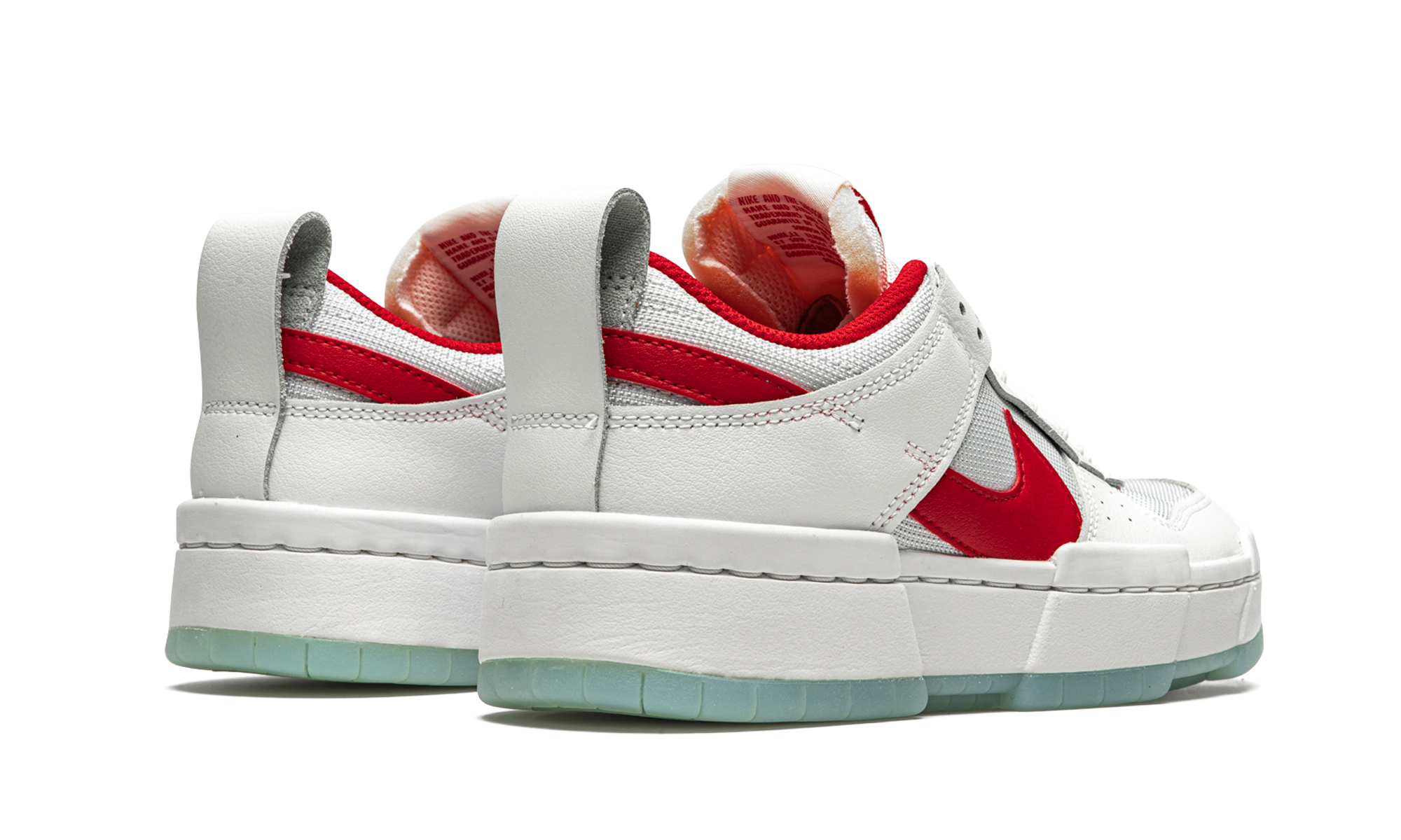 nike dunk low disrupt gym red women s+CK6654-101+diagnol right behind view