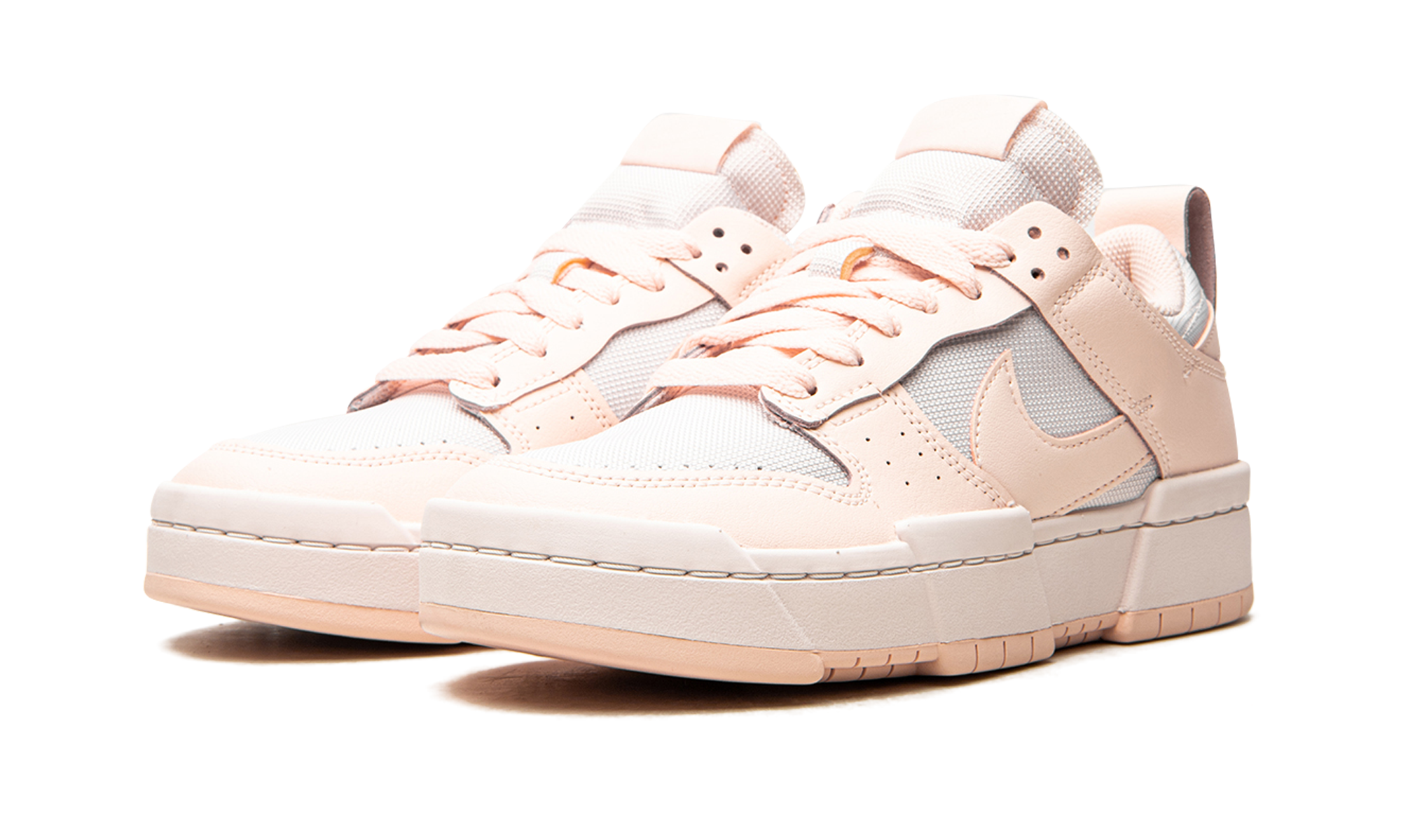 nike dunk low disrupt light soft pink women s+CK6654-602+diagnol left view