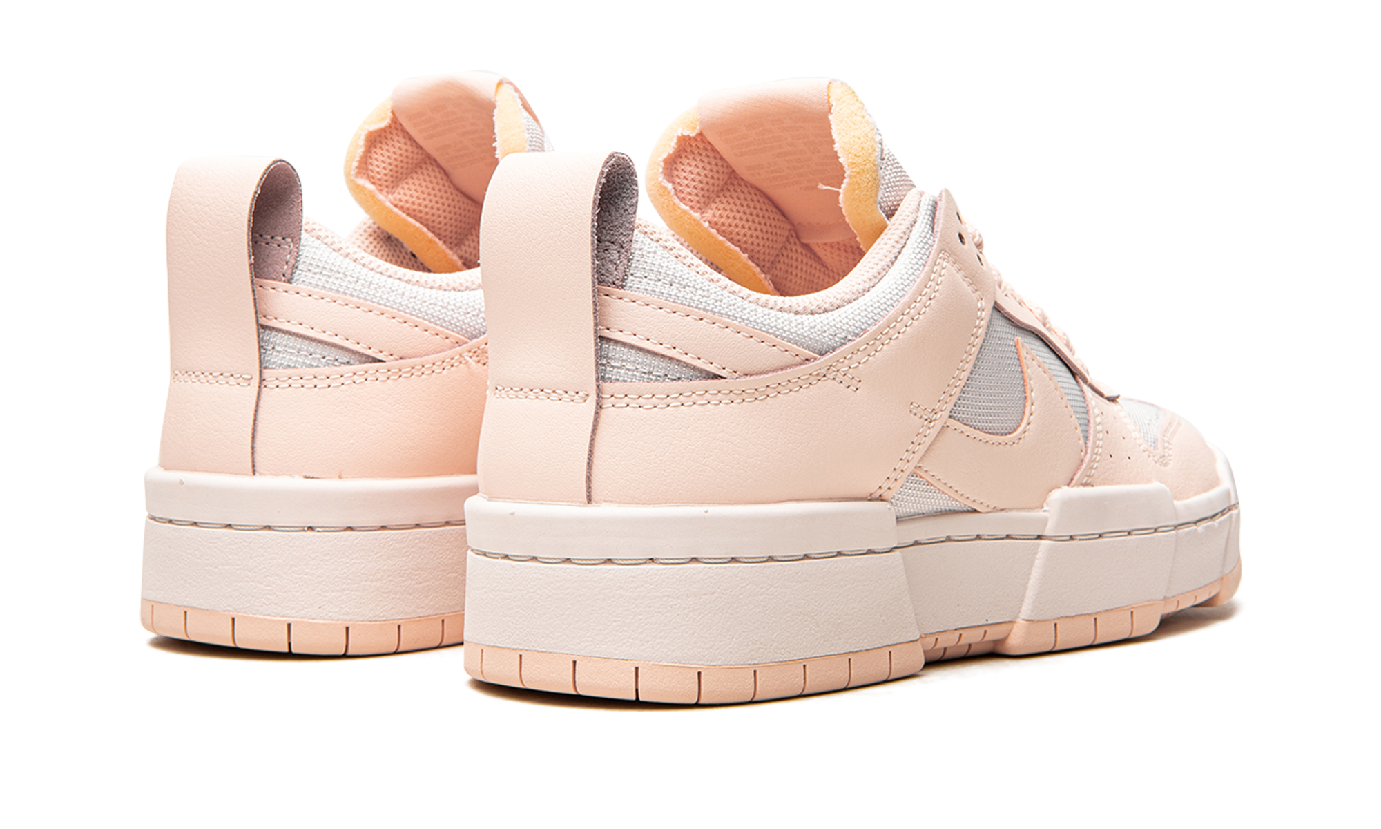 nike dunk low disrupt light soft pink women s+CK6654-602+diagnol right behind view