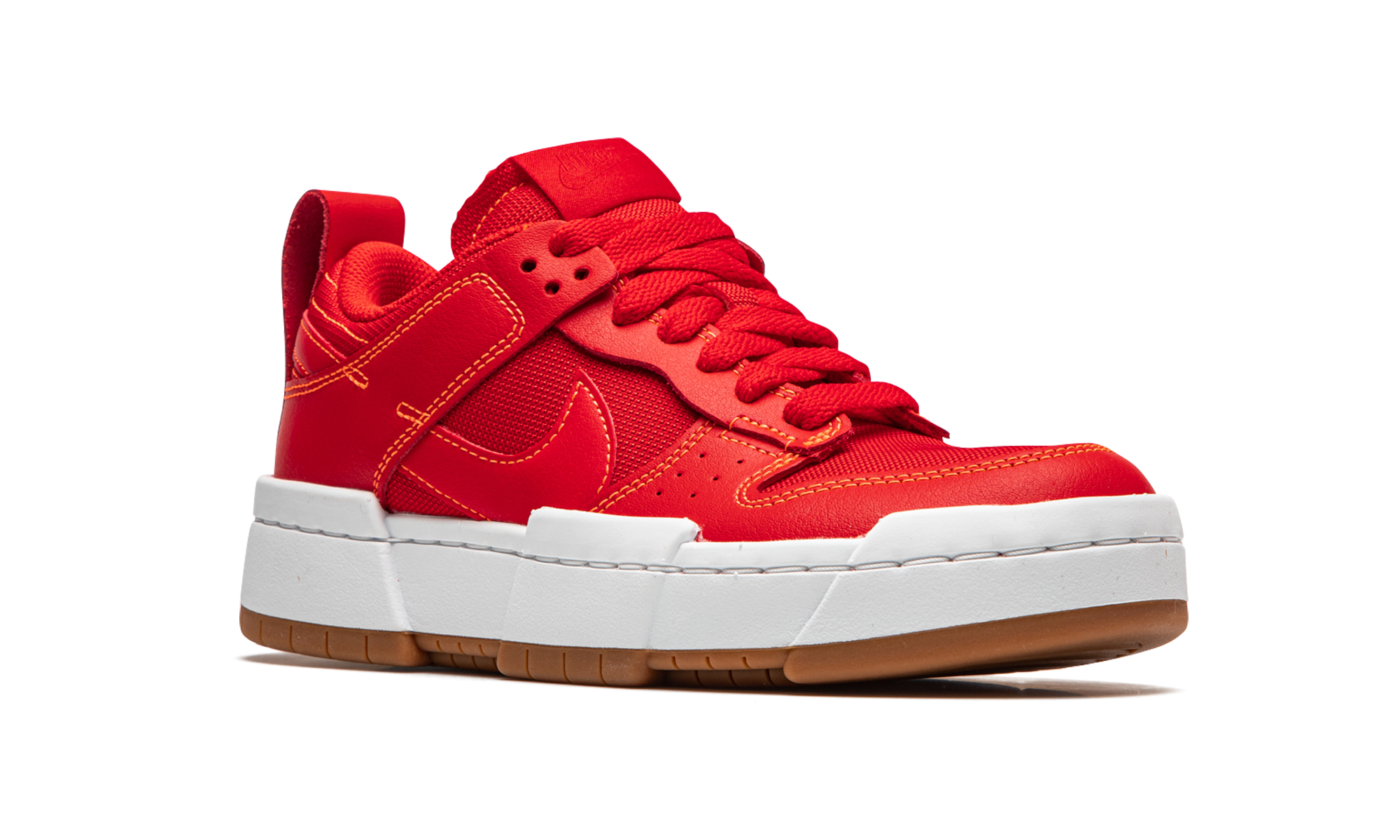 nike dunk low disrupt red gum women s+CK6654-600+diagnol right view