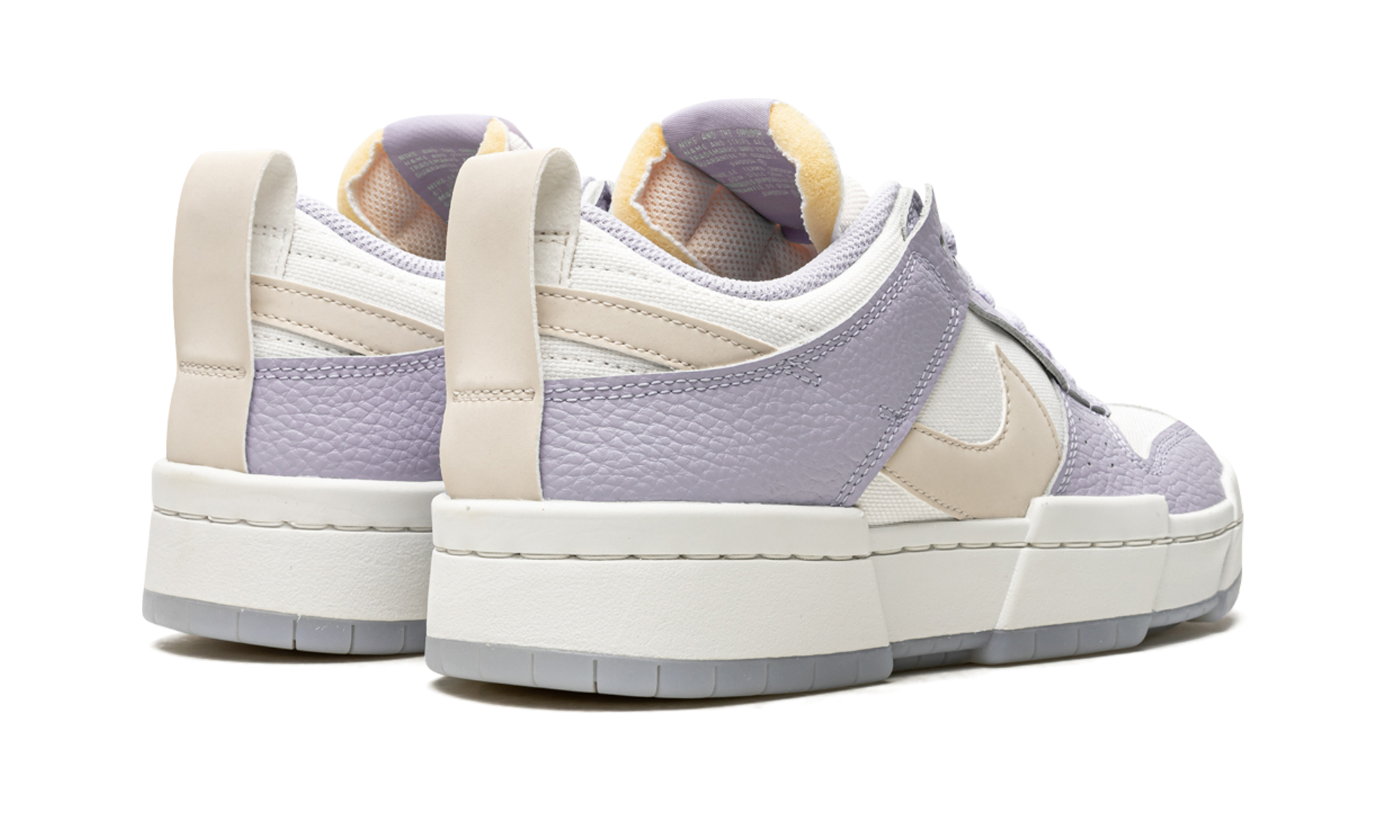 nike dunk low disrupt summit white ghost women s+DJ3077-100+diagnol right behind view