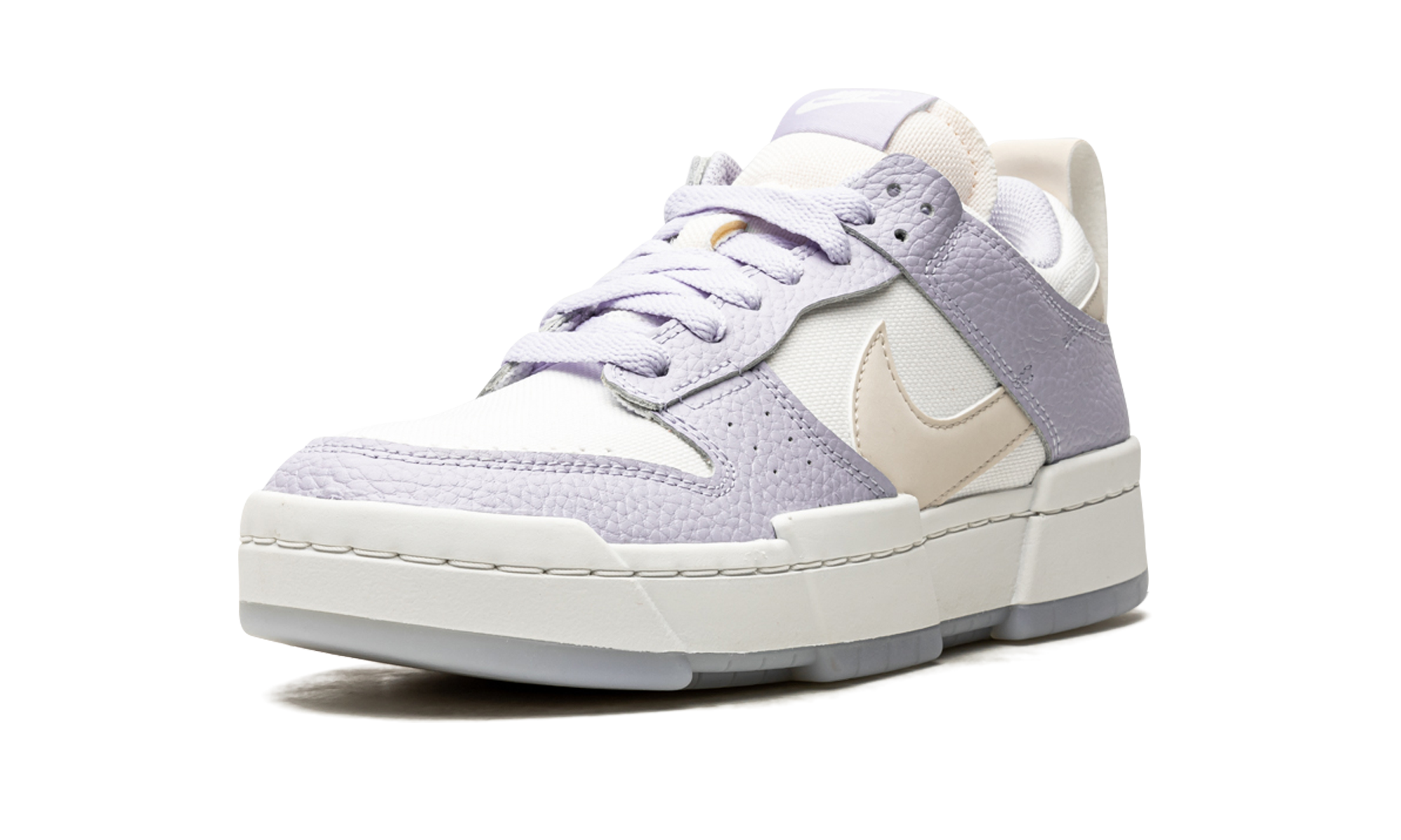 nike dunk low disrupt summit white ghost women s+DJ3077-100+left diagnol single view