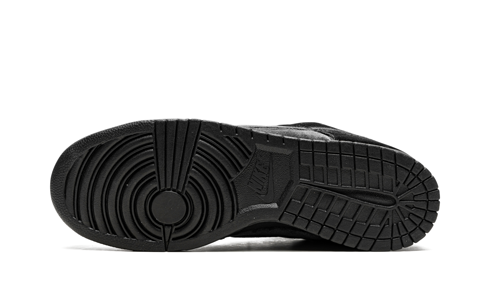 nike dunk low dover street market triple black velvet+DH2686-002+bottom view