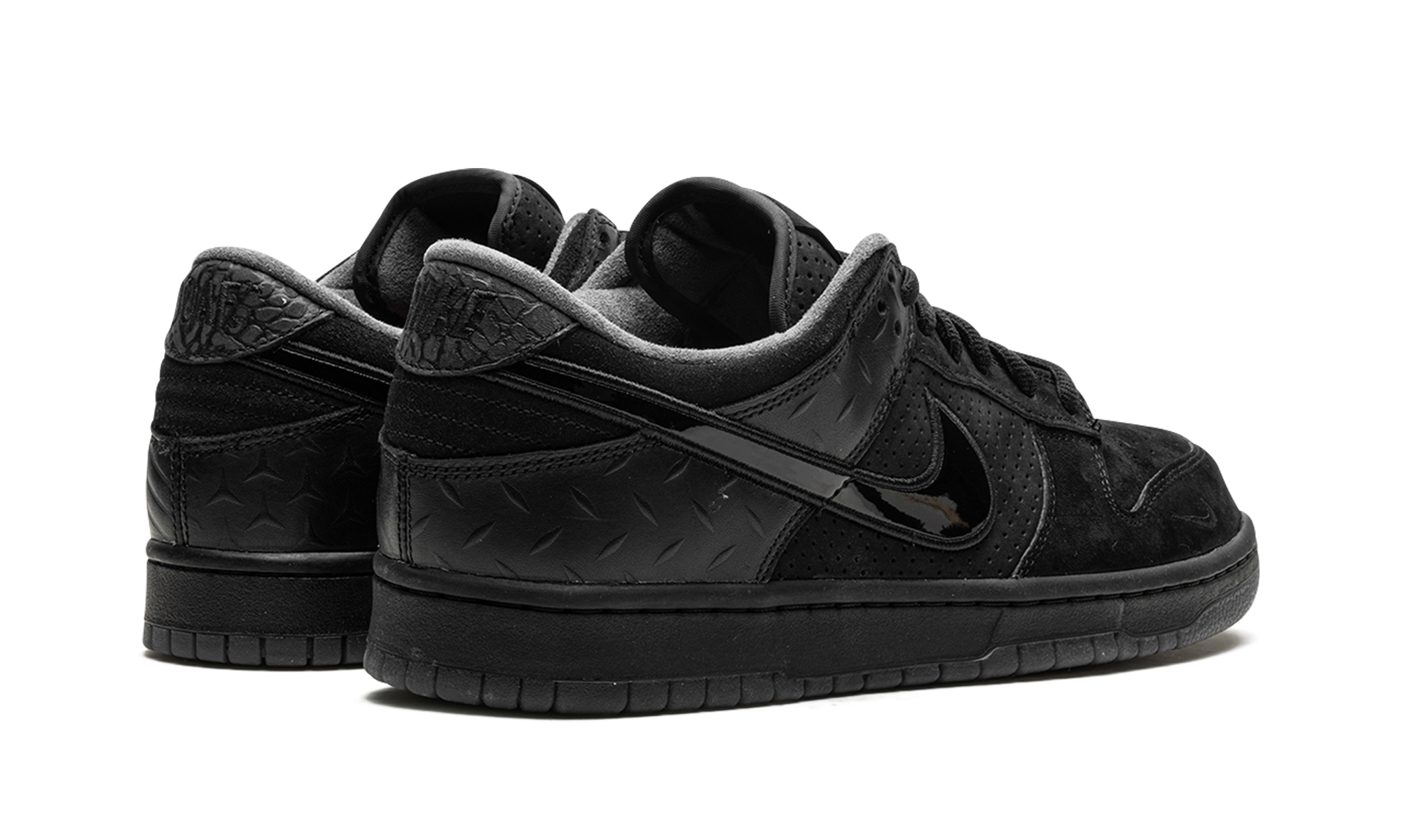 nike dunk low ducks of a feather black university of oregon pe+HV1470-001+diagnol right behind view