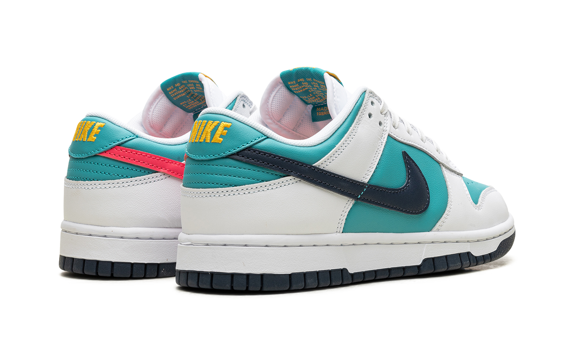 nike dunk low dusty cactus+HF4850-345+diagnol right behind view