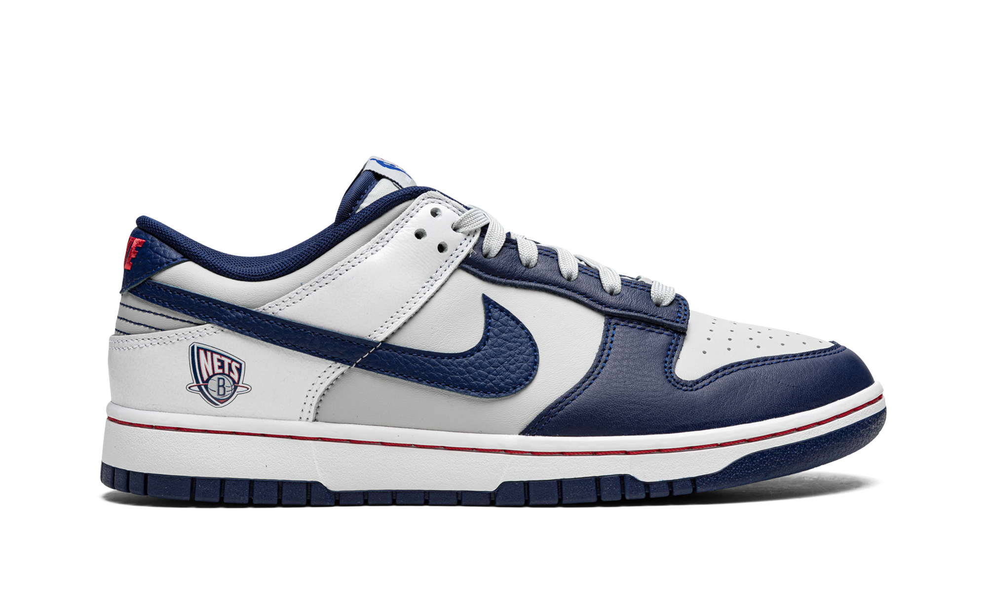 nike dunk low emb nba 75th anniversary brooklyn nets+DD3363-001+right view