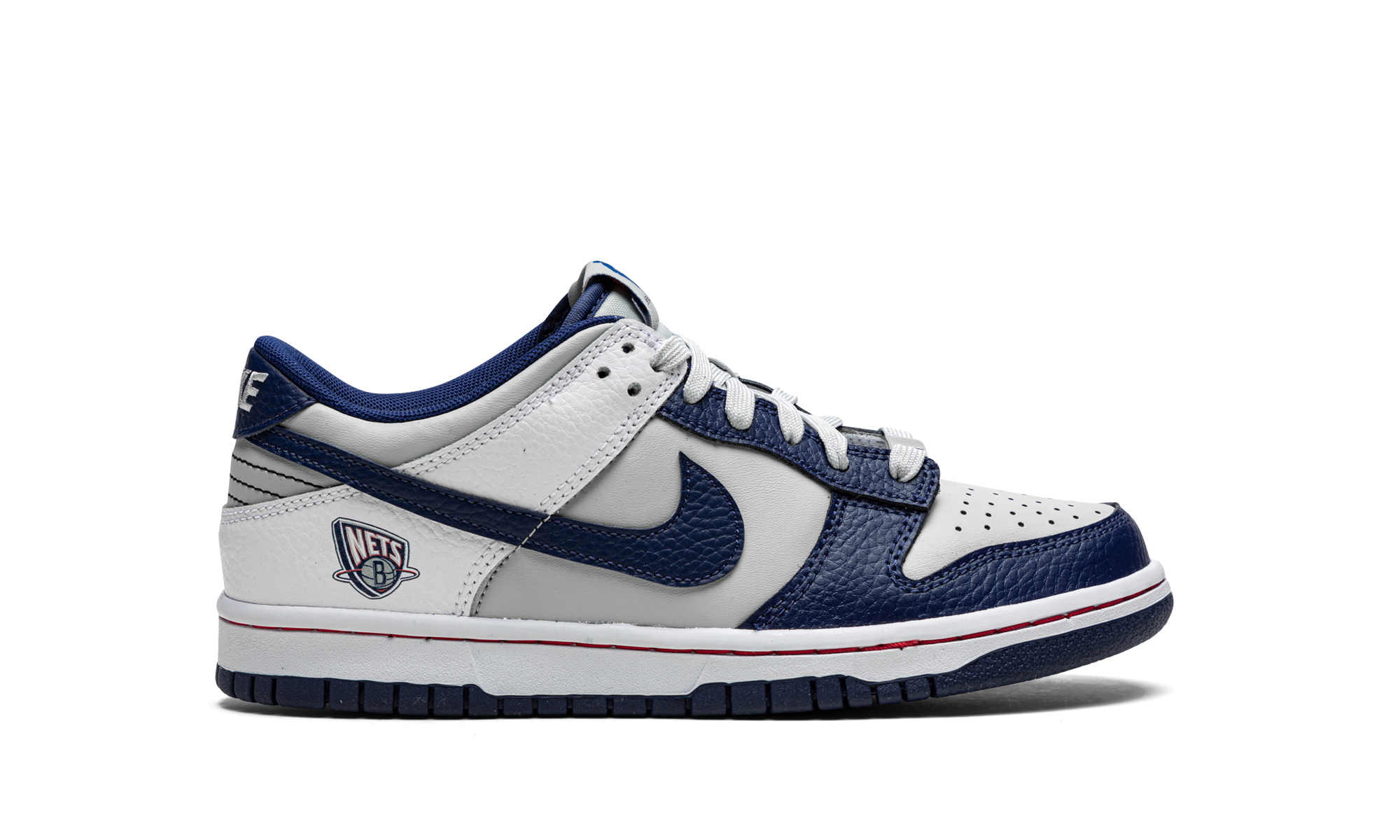 nike dunk low emb nba 75th anniversary brooklyn nets gs+DO6288-001+right view