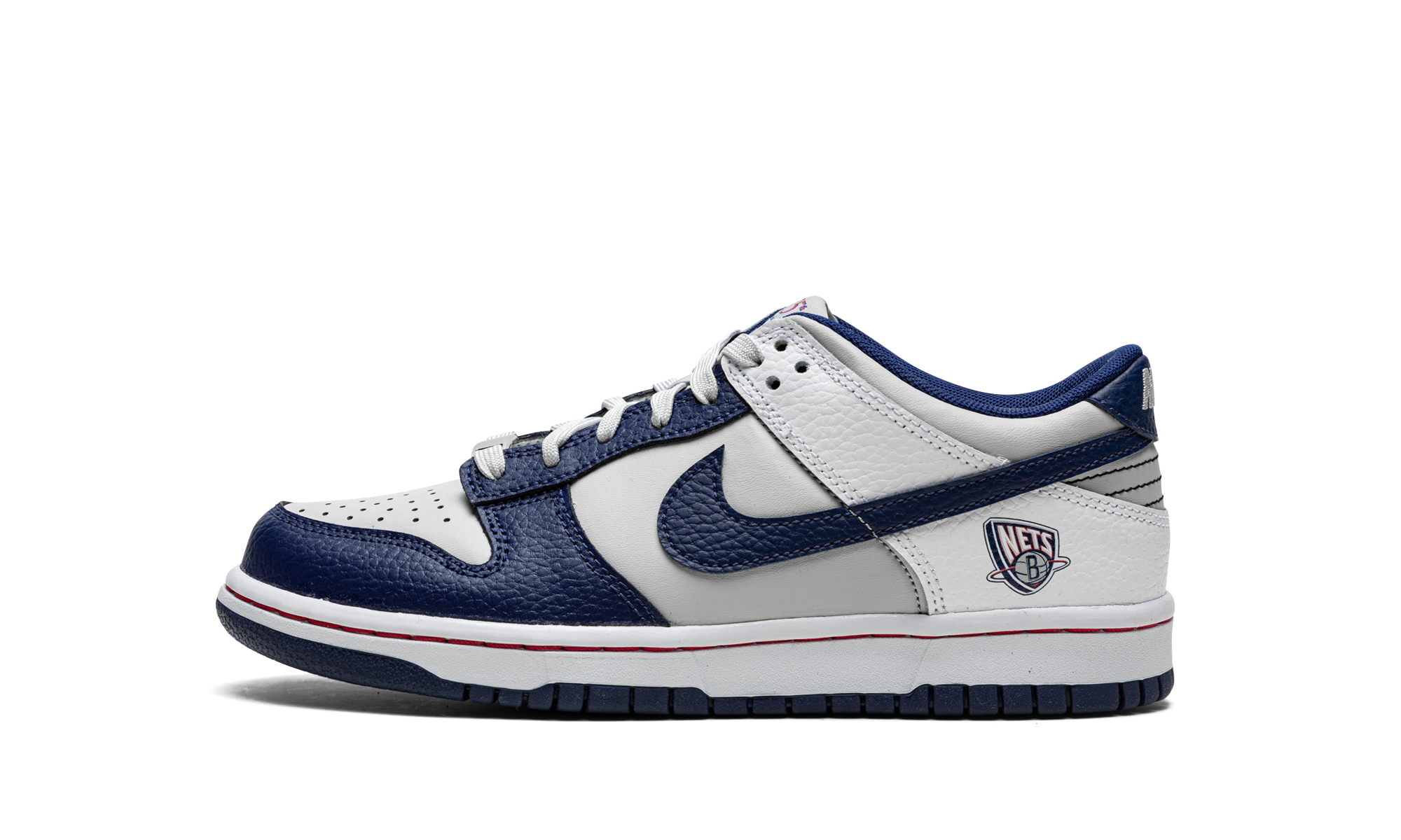 nike dunk low emb nba 75th anniversary brooklyn nets gs+DO6288-001+diagnol right view 1