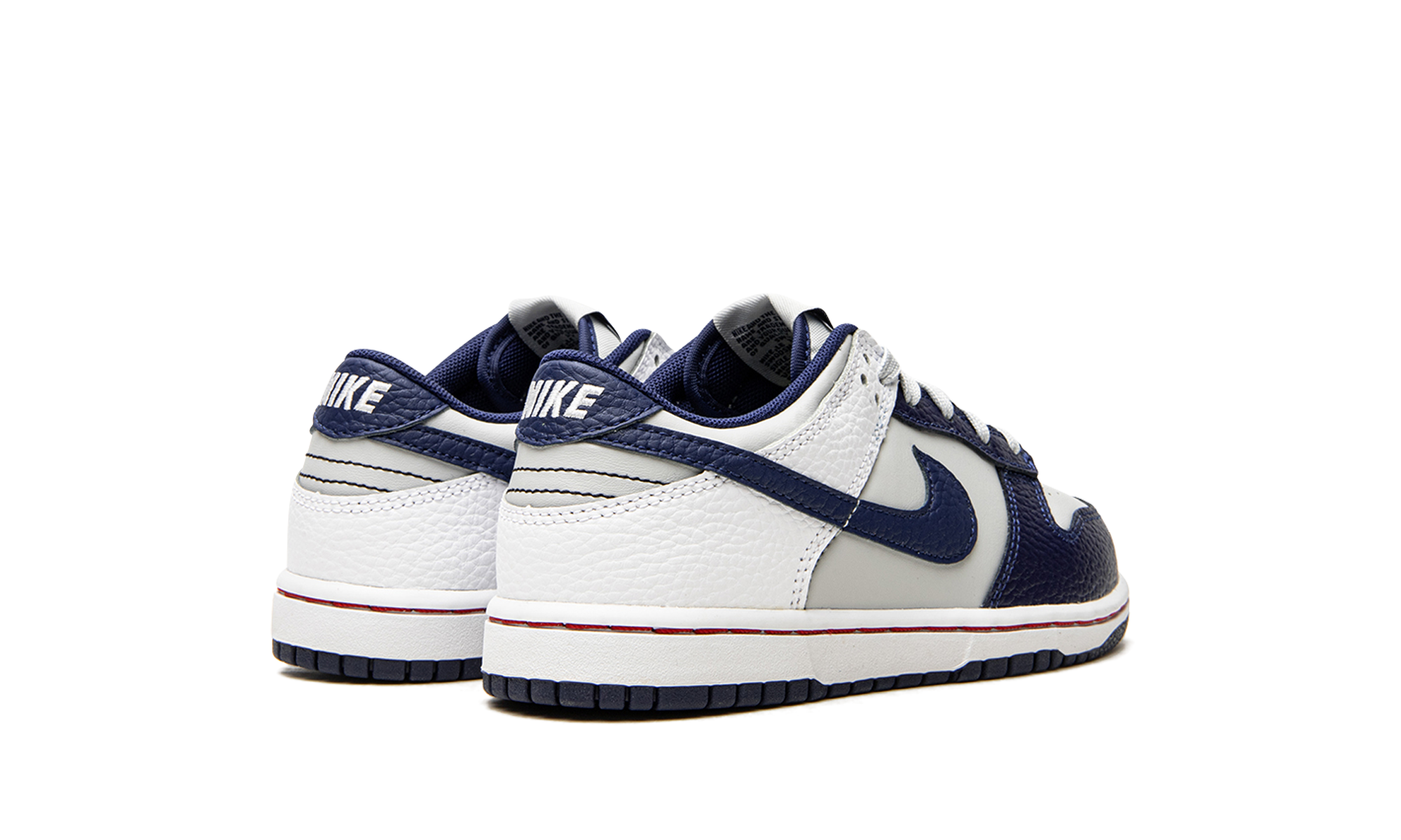 nike dunk low emb nba 75th anniversary brooklyn nets ps+DC9564-001+diagnol right behind view