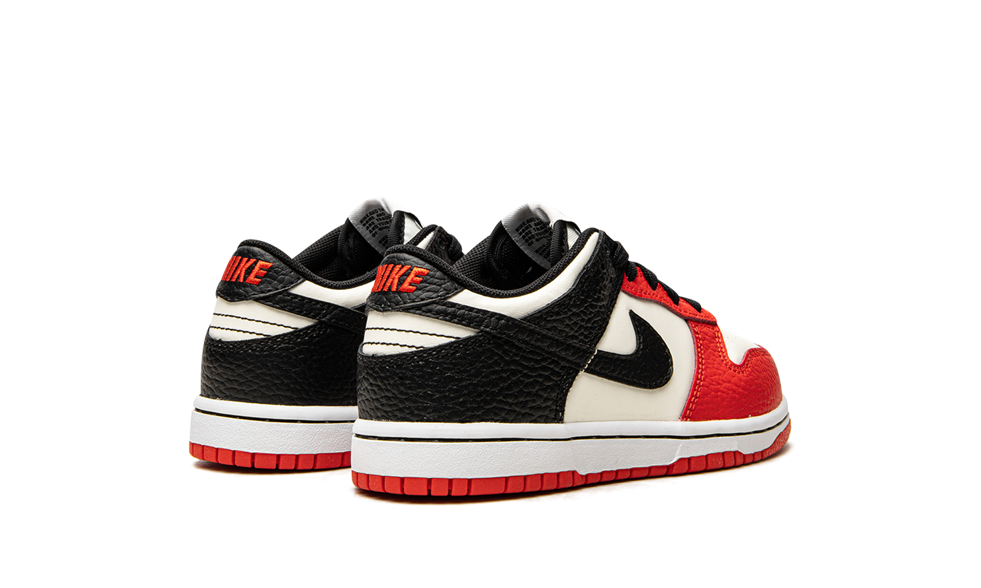 nike dunk low emb nba 75th anniversary chicago ps+DC9564-100+diagnol right behind view