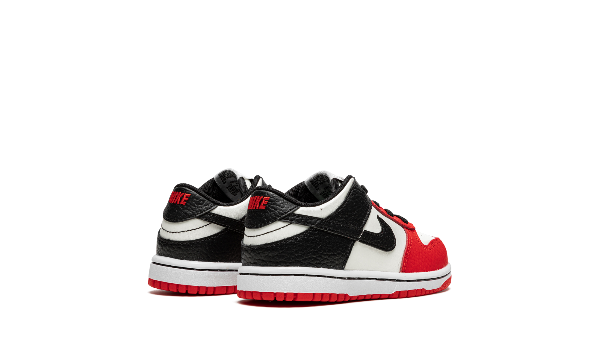 nike dunk low emb nba 75th anniversary chicago td+DC9562-100+diagnol right behind view